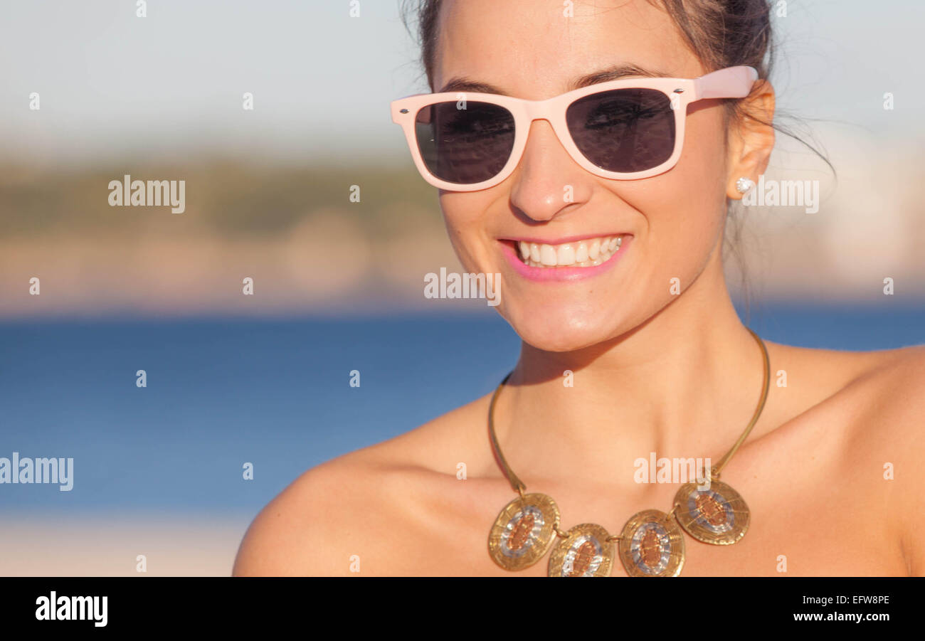 Lifeguard sunglass, pretty, female, eyewear, models, woman, lifeguard,  sunglasses, HD wallpaper