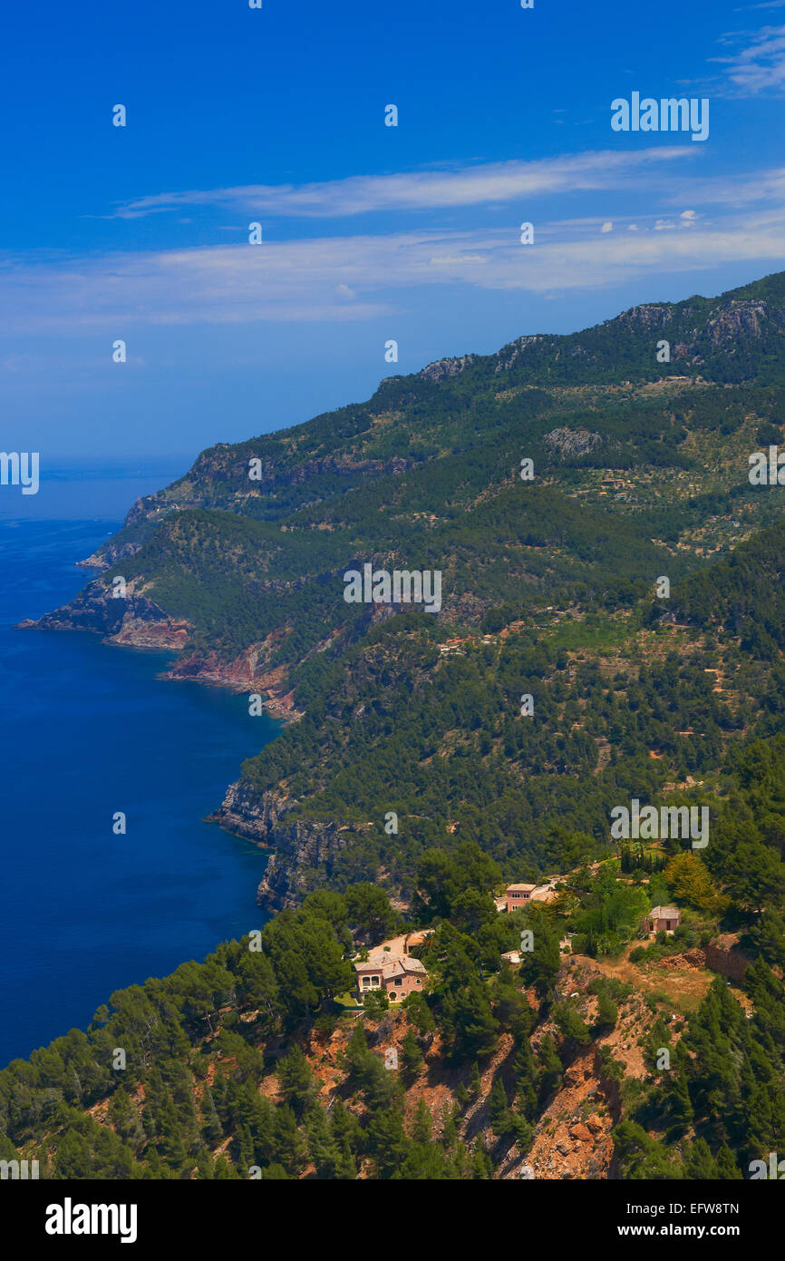 Mallorca, Banyalbufar, Serra de Tramuntana, UNESCO World Heritage Site, Mallorca Island, Majorca, Balearic Islands, Spain, Europ Stock Photo