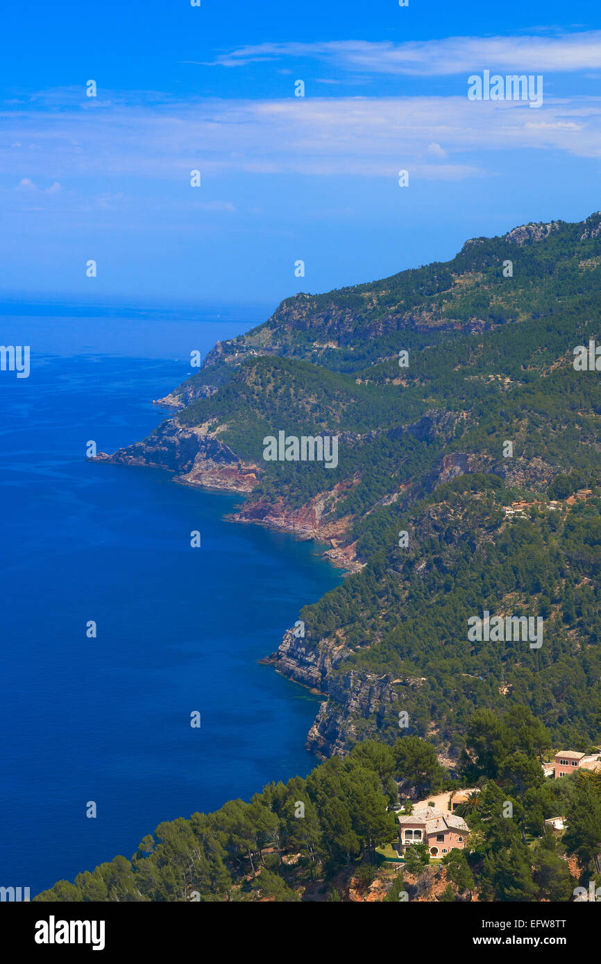Mallorca, Banyalbufar, Serra de Tramuntana, UNESCO World Heritage Site, Mallorca Island, Majorca, Balearic Islands, Spain, Europ Stock Photo