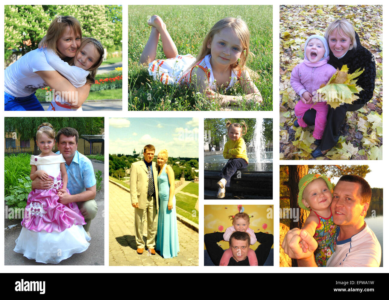 some different images from life of family Stock Photo