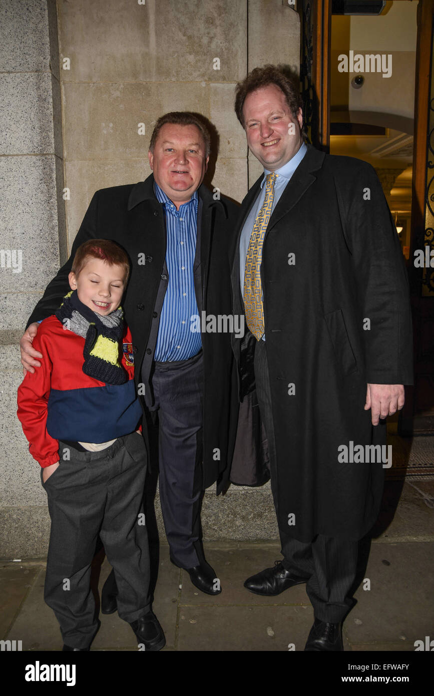 London, UK, 8th February 2015 : Julian Gallant Conductor, Pianist, Presenter (R) and guests attends the Russian Maslenitsa Week 'Oratorio' St Matthew Passion at Cadogan Hall in London. © See Li/Alamy Live News Stock Photo