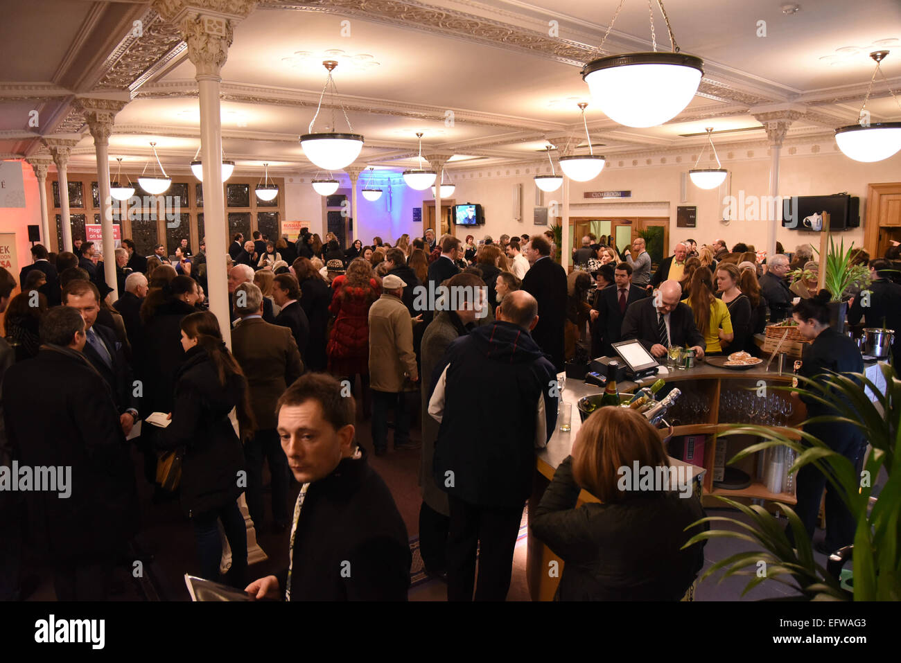 London, UK, 8th February 2015 : Prince and Princess Michael of Kent and Vip's guests attends the Russian Maslenitsa Week 'Oratorio' St Matthew Passion at Cadogan Hall in London. © See Li/Alamy Live News Stock Photo