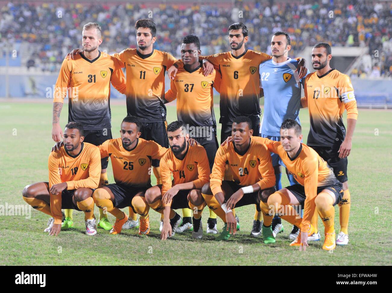 Kuwait City, Kuwait. 10th Feb, 2015. Start players of Kuwait’s Qadsia