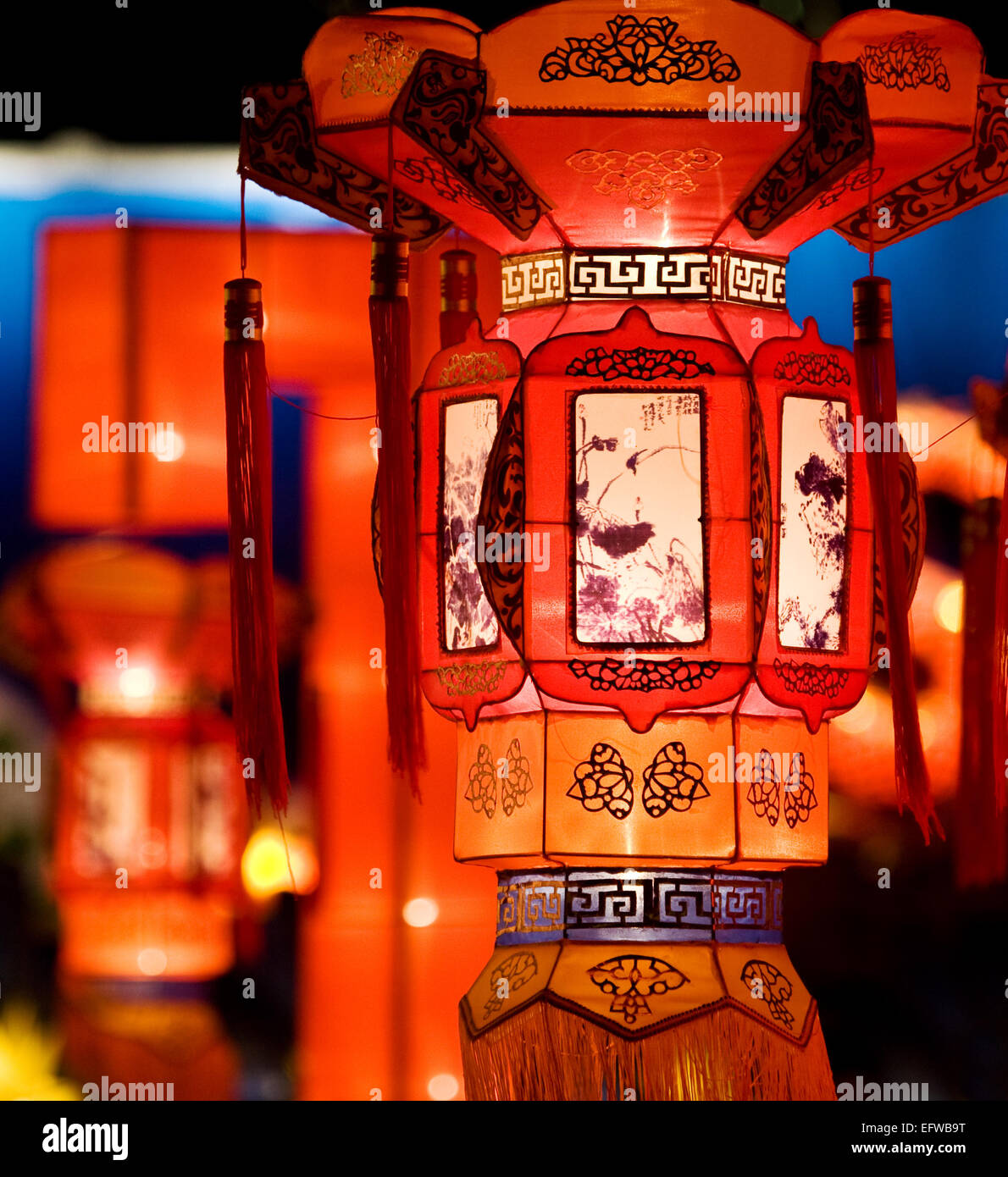Traditional Chinese lantern Stock Photo