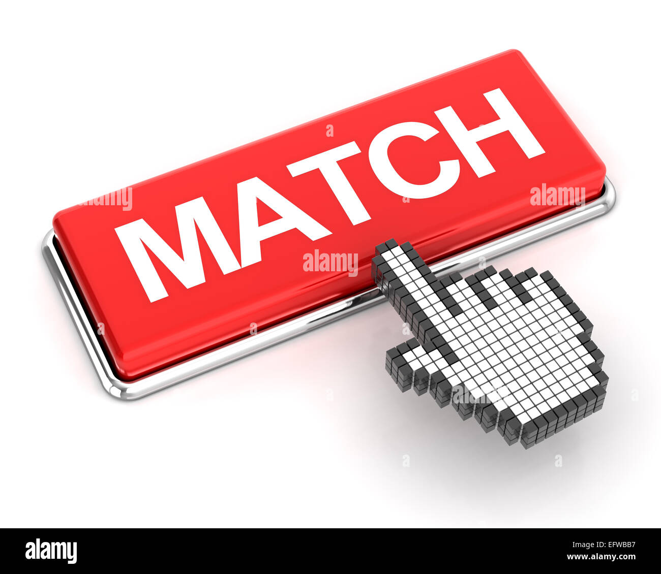 Clicking a match button Stock Photo Alamy