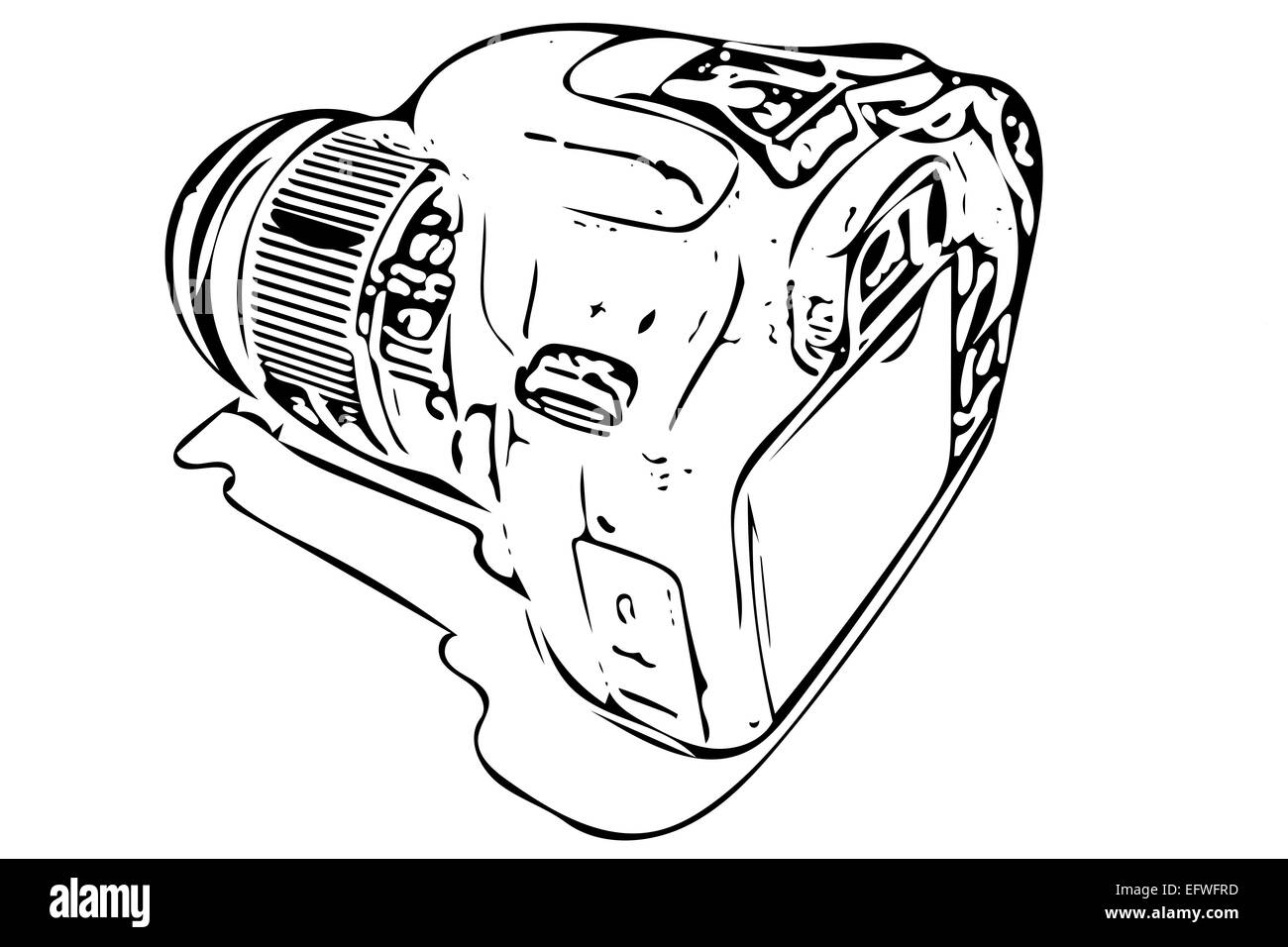 DSLR camera illustration Stock Photo