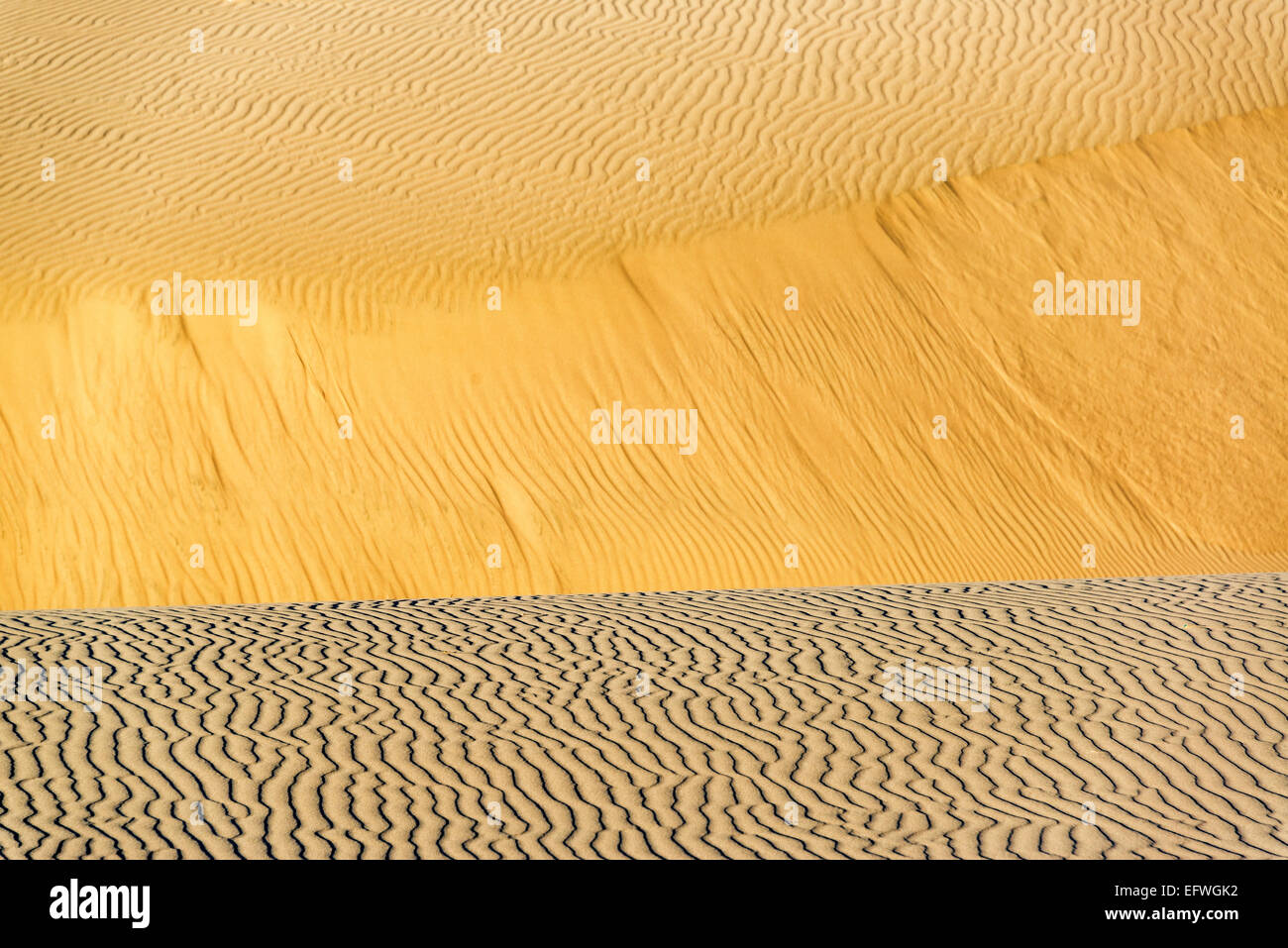 Ripples of sand near Huacachina, Peru Stock Photo