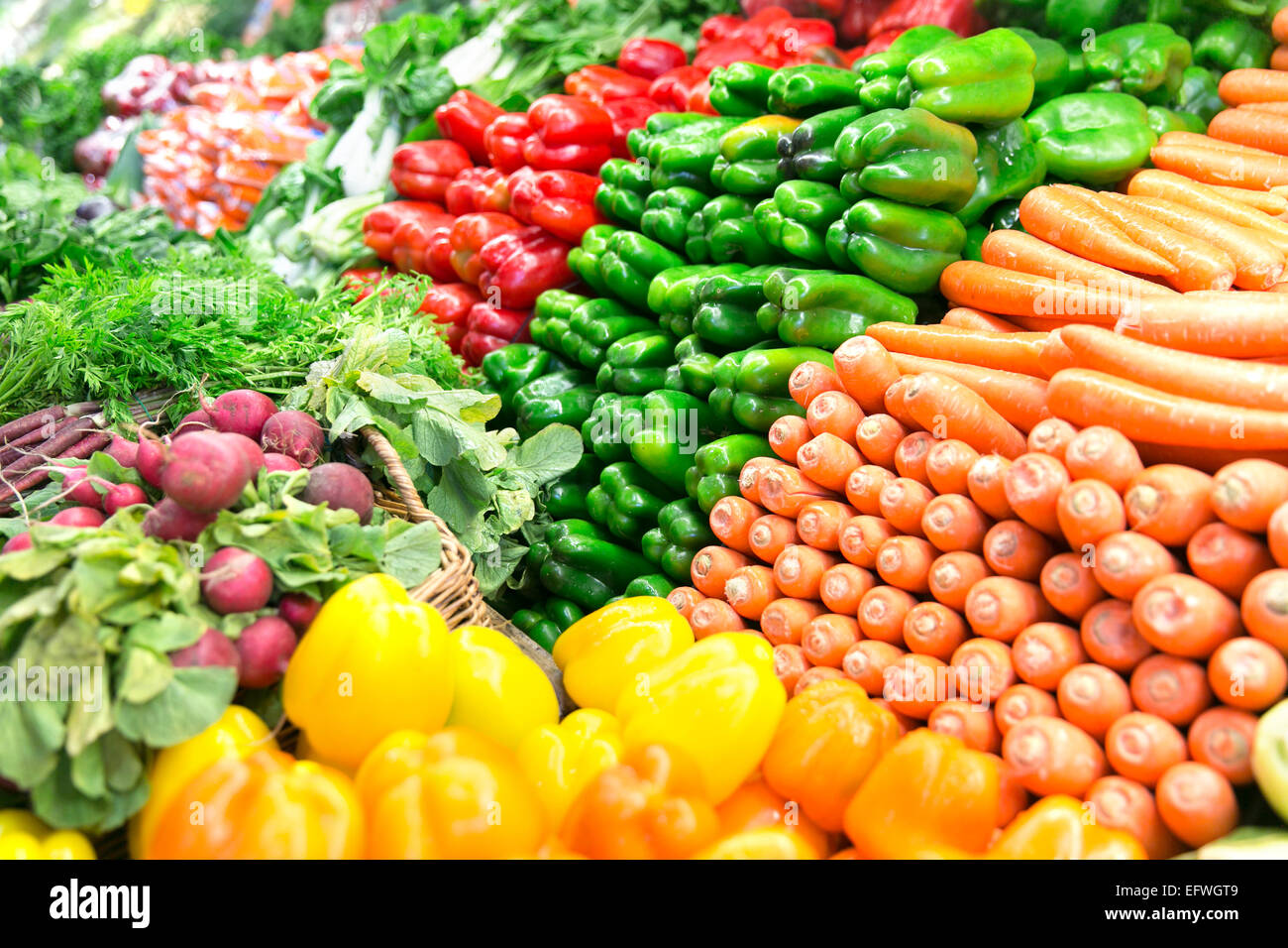 Fresh organic vegetables Stock Photo