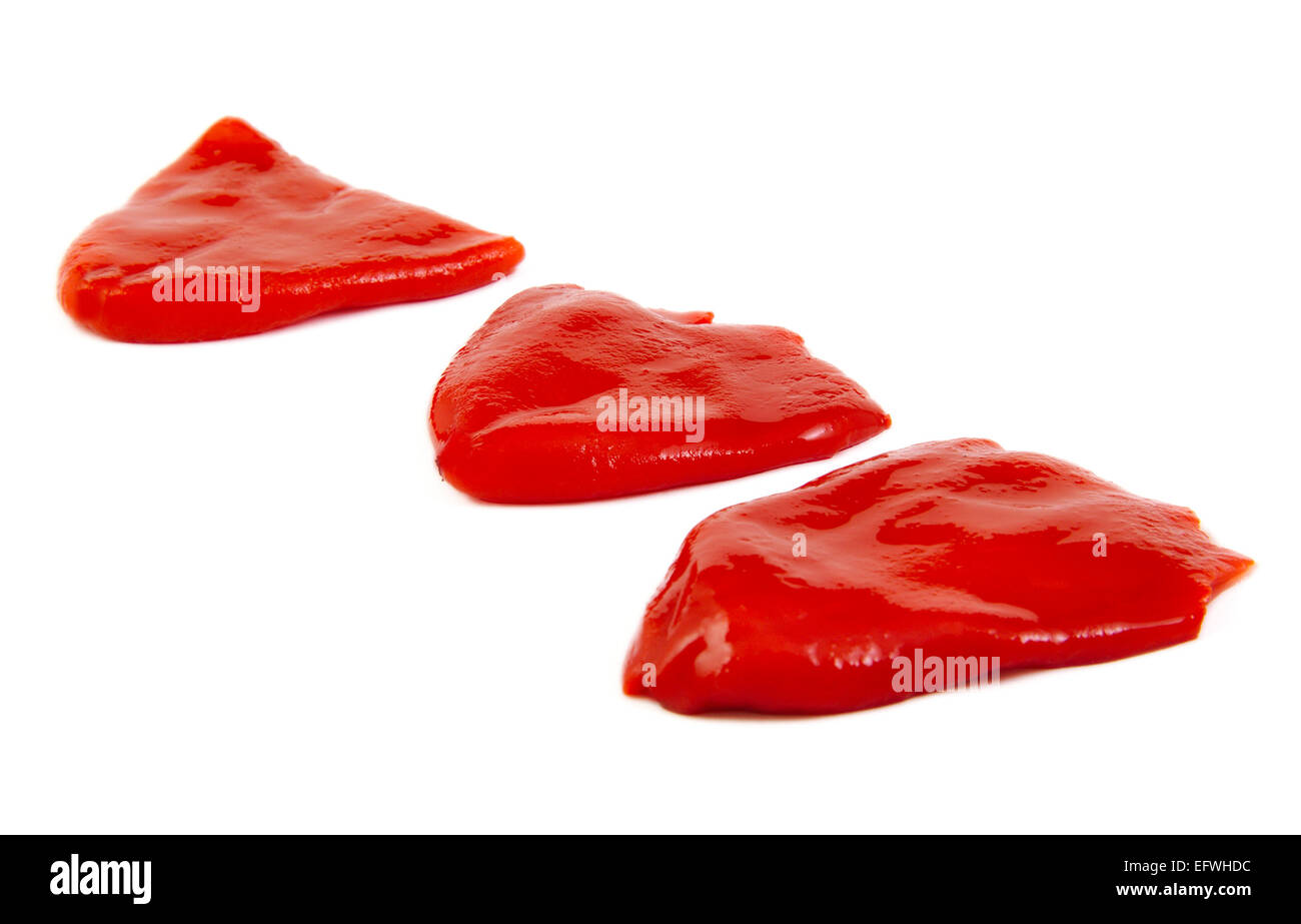 Roasted red peppers in olive oil isolated on white background Stock