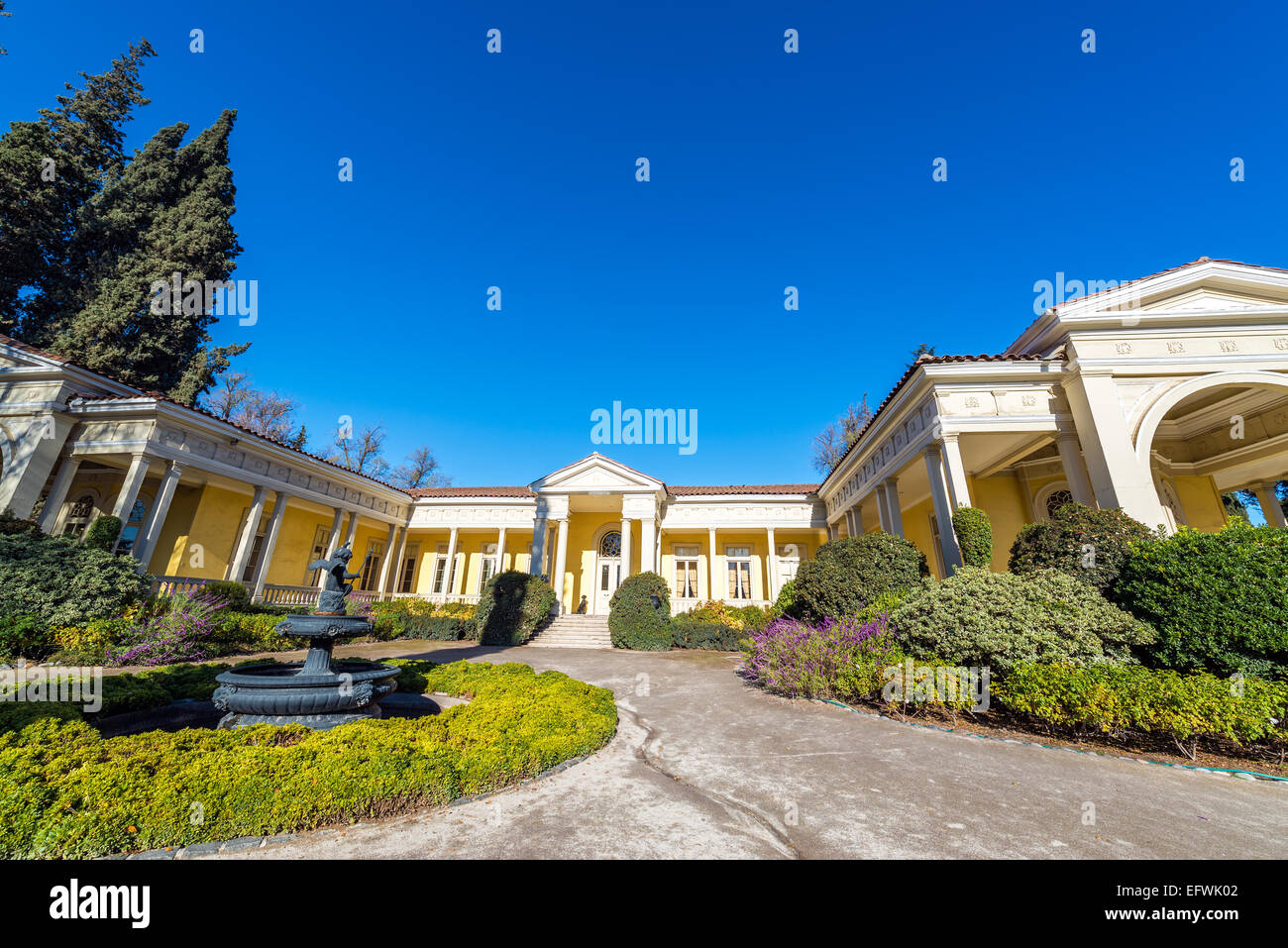 Country mansion where the Concha y Toro family used to live near Santiago, Chile Stock Photo