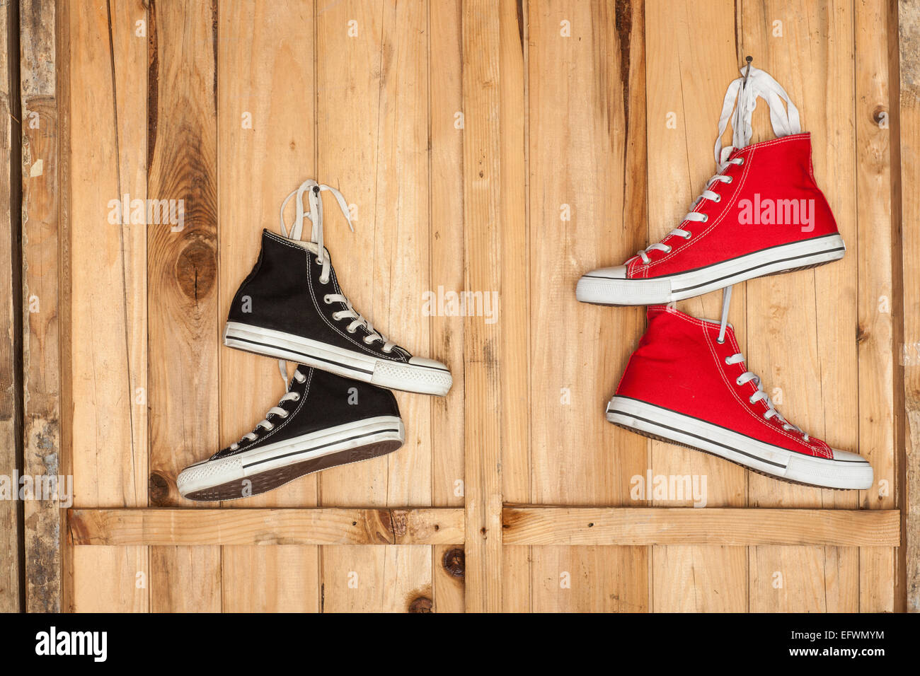 Converse Shoes Hanging High Resolution Stock Photography and Images - Alamy