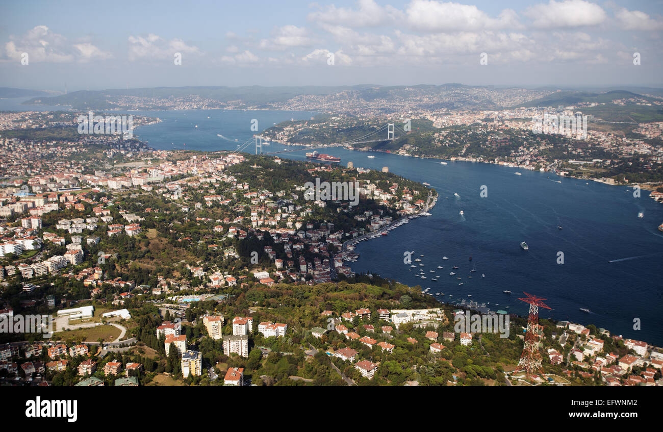 Aerial view of Bosporus Istanbul Turkey Stock Photo - Alamy