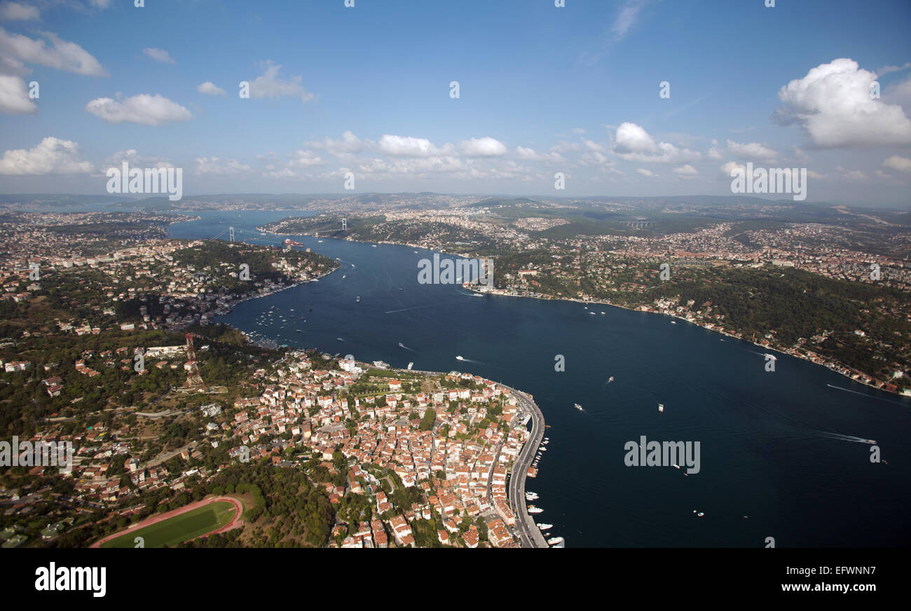 Aerial view of Bosporus Istanbul Turkey Stock Photo - Alamy
