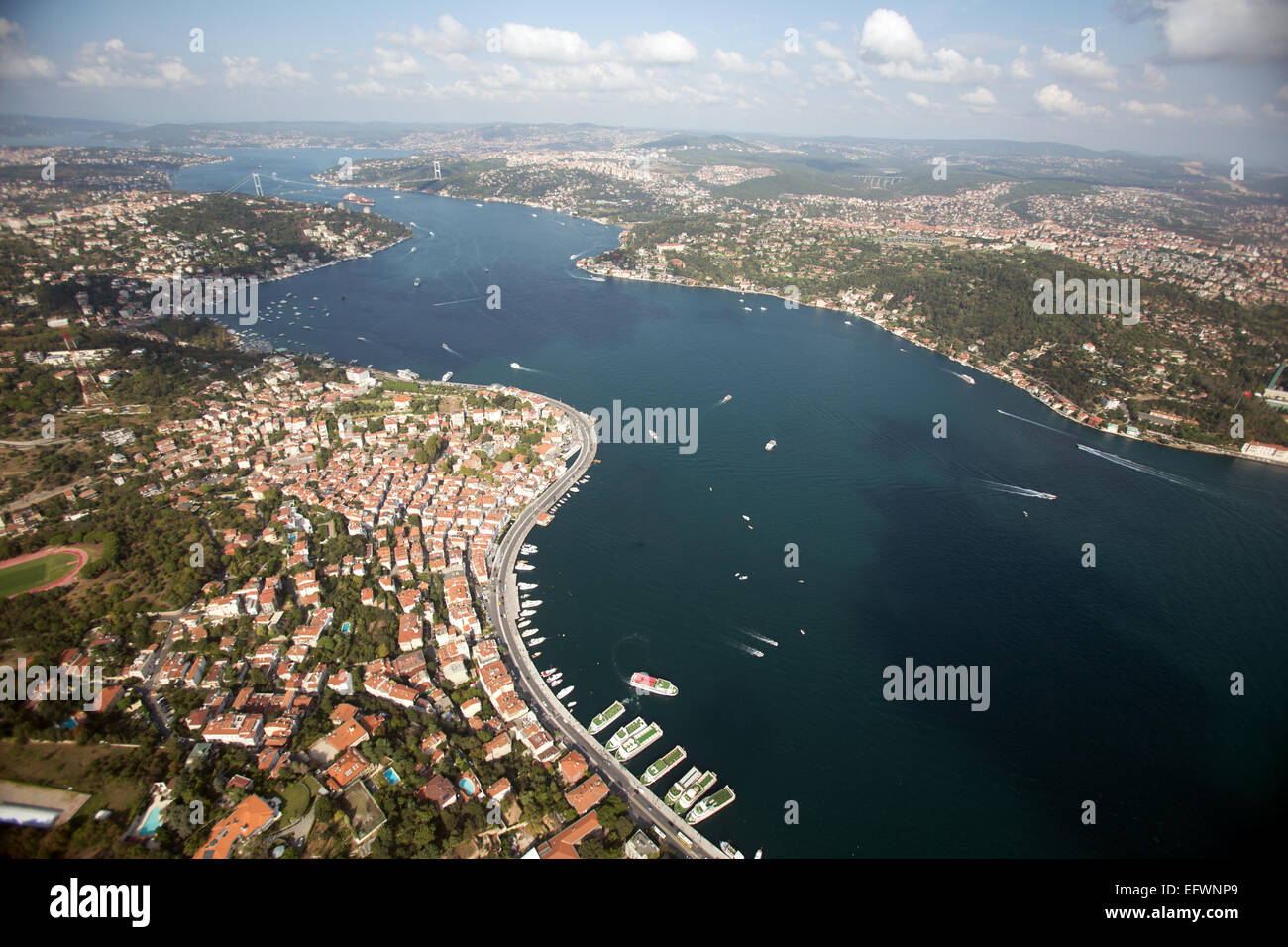 Aerial view of Bosporus Istanbul Turkey Stock Photo - Alamy