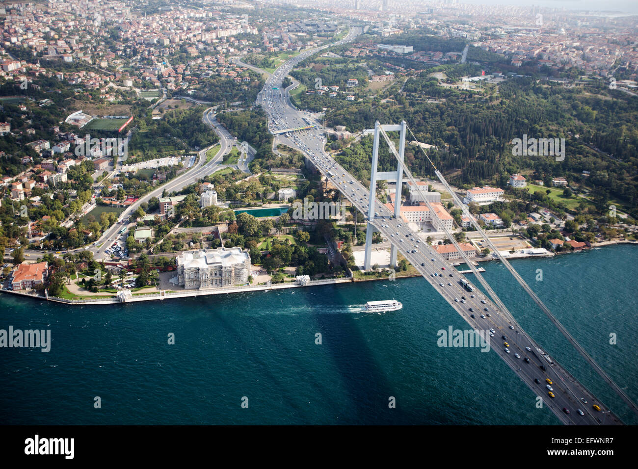 Aerial view of Bosporus Bridge Istanbul Turkey Stock Photo - Alamy