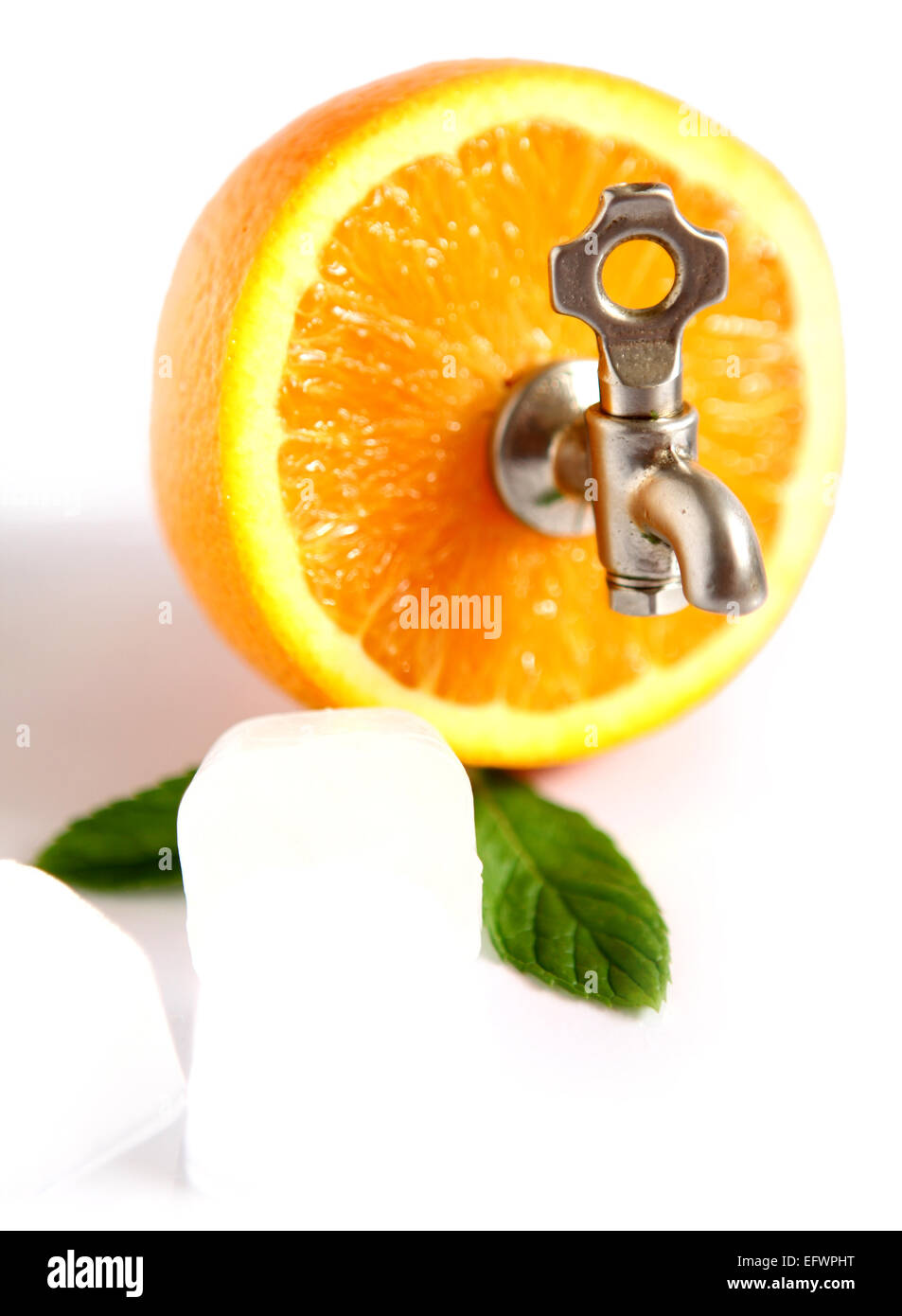 orange background with a tap creativity Stock Photo - Alamy