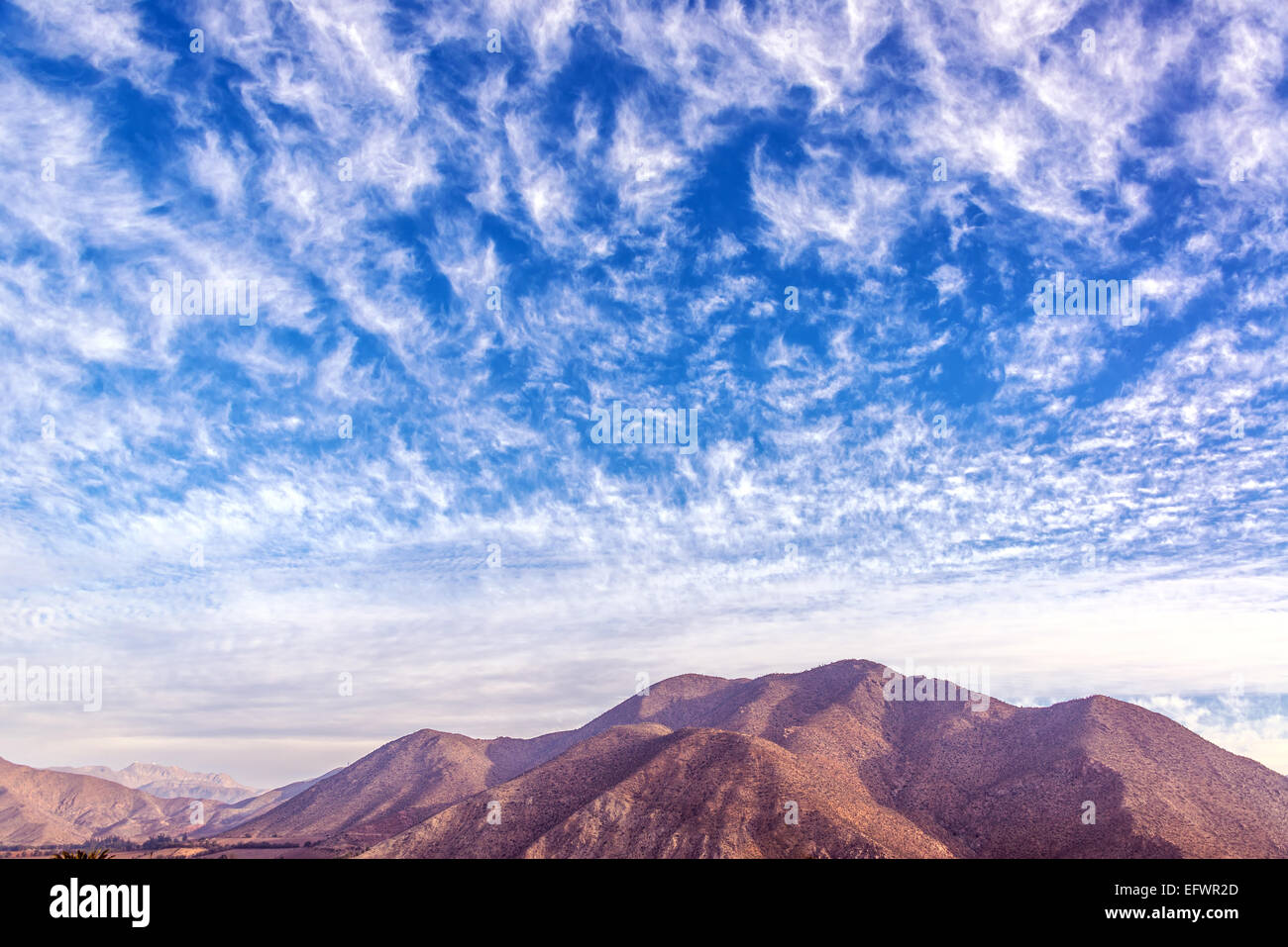 Chile hills sky desert blue vicuna hires stock photography and images