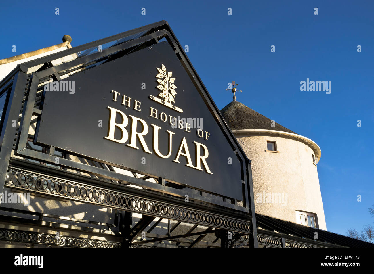 dh House of Bruar BRUAR PERTHSHIRE House of Bruar shopping mall sign logo Stock Photo