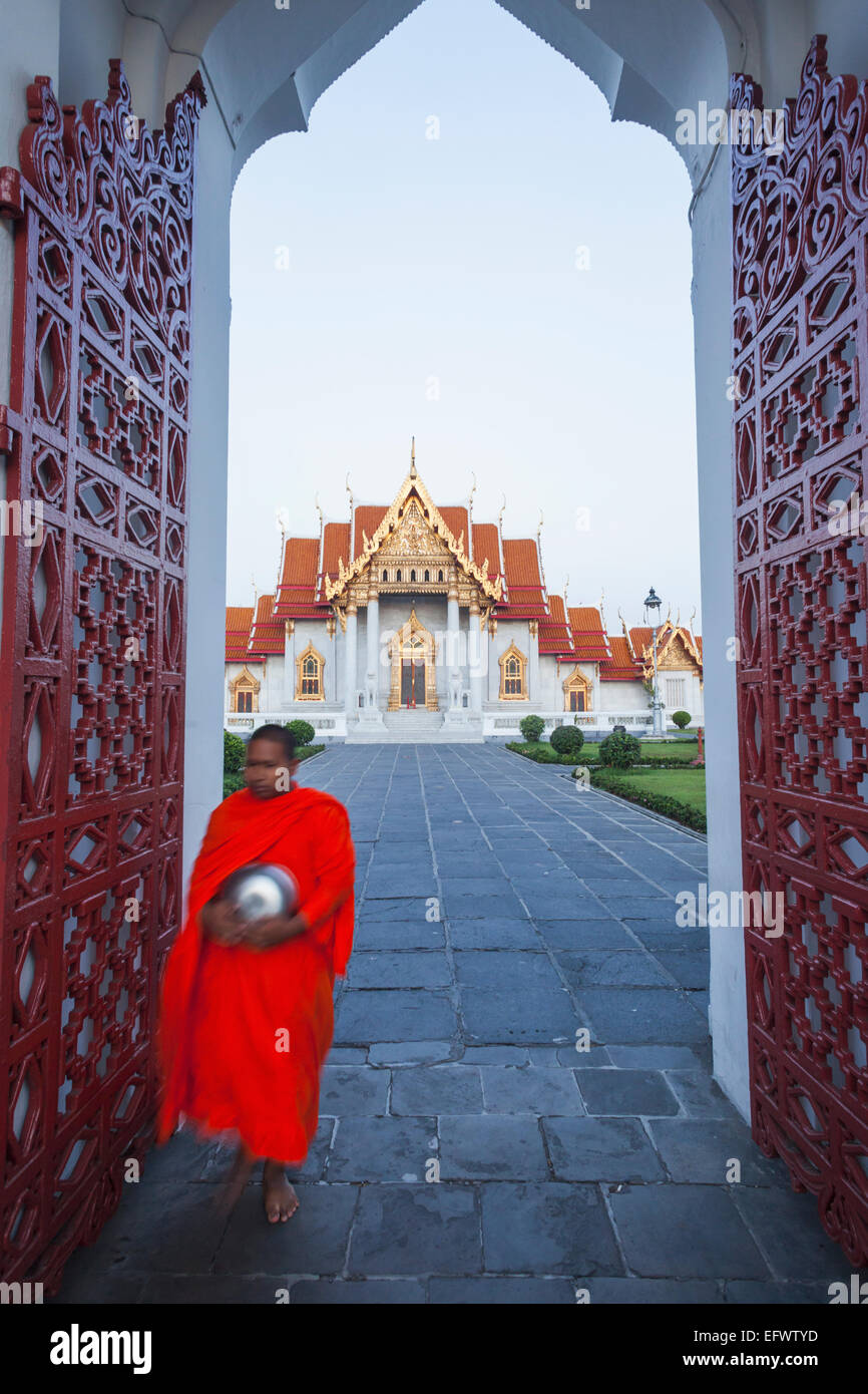 Thailand, Bangkok, Wat Benchamabophit aka The Marble Temple Stock Photo ...