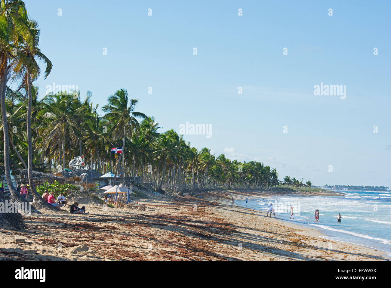 DOMINICAN REPUBLIC. Undeveloped Macao beach near Punta Cana. 2015. Stock Photo