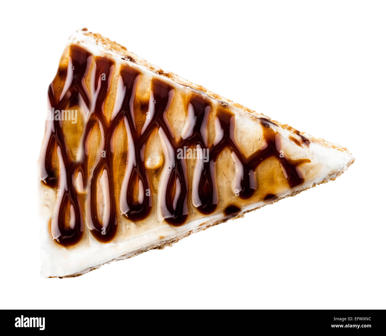 a piece of chocolate cake isolated on a white background Stock Photo ...