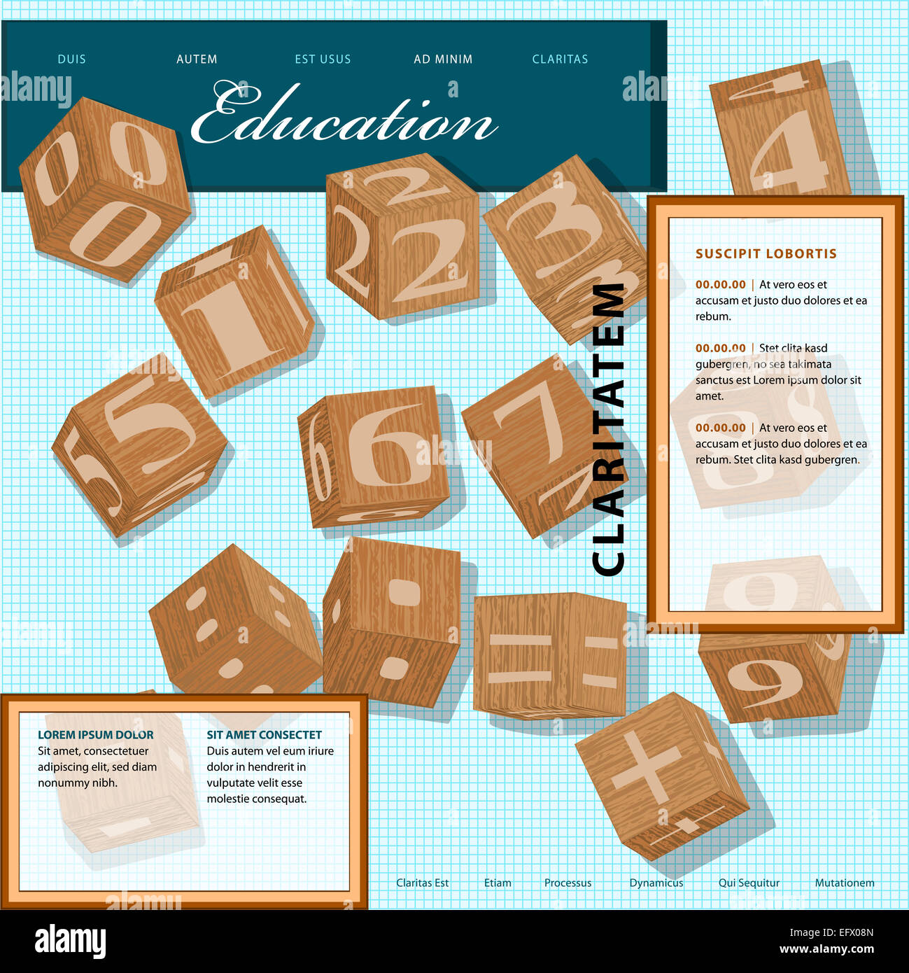 template for education site Stock Photo