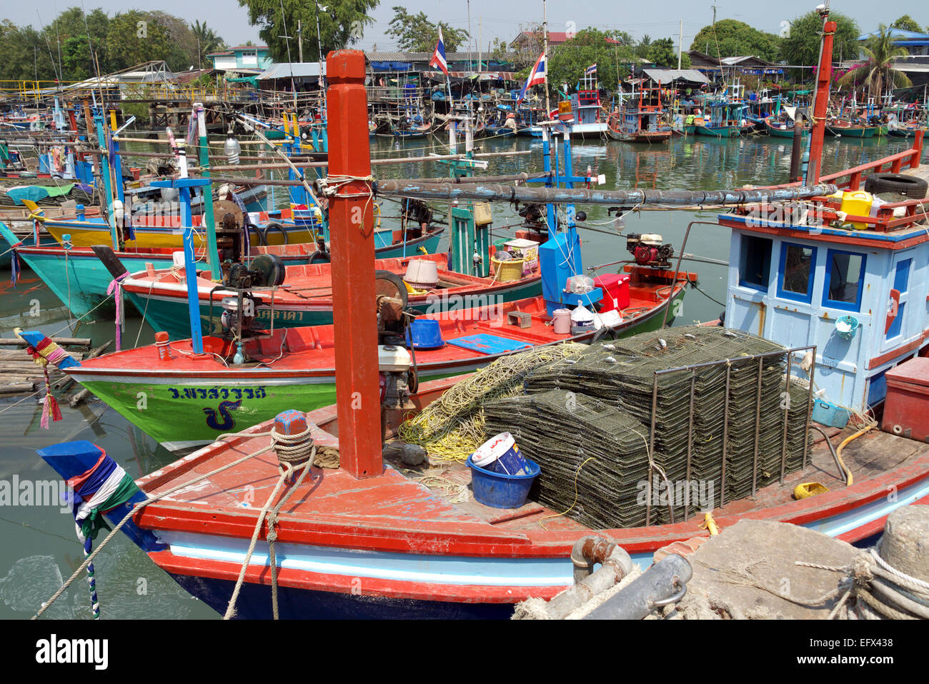 Fishing Harbour Cha Am Thailand Stock Photo Alamy