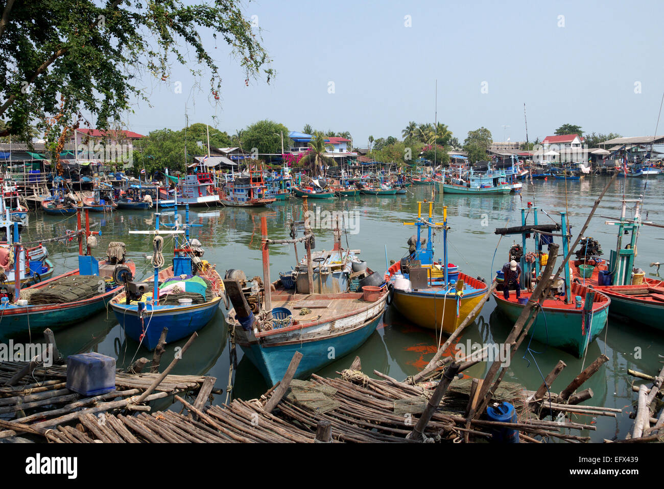 Fishing Harbour, Cha Am, Thailand Stock Photo - Alamy