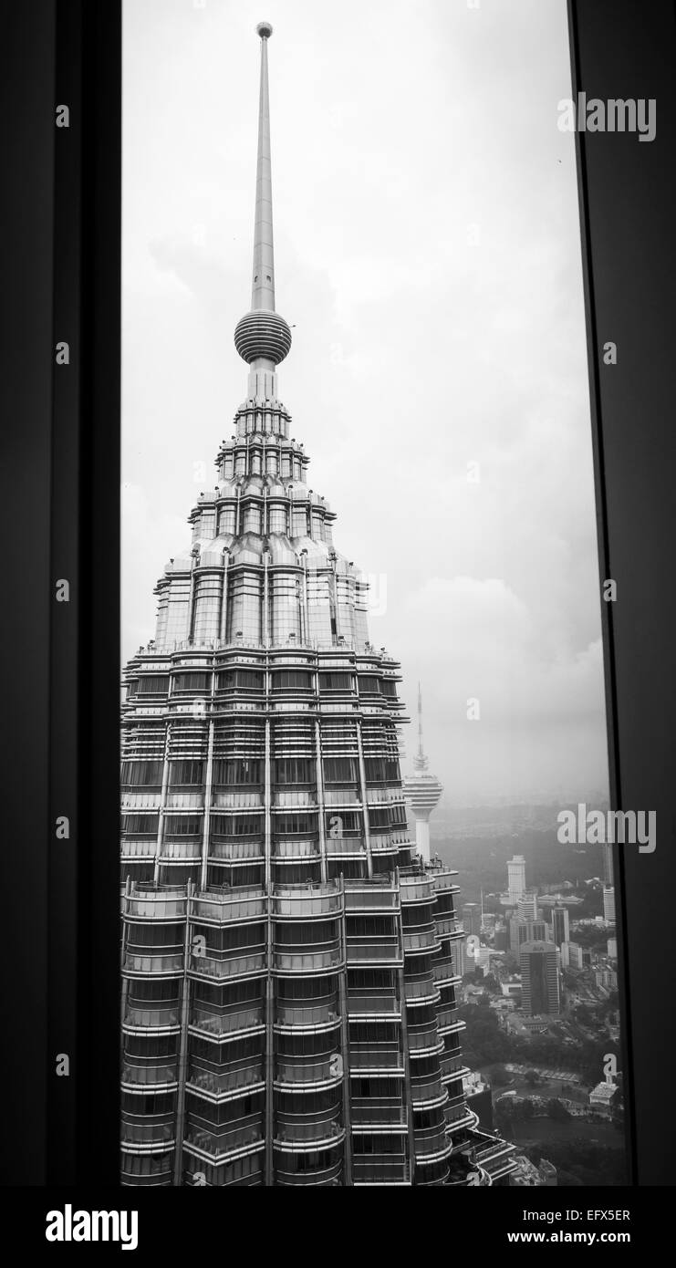 Petronas twin towers on Black and White Stock Photos & Images - Alamy