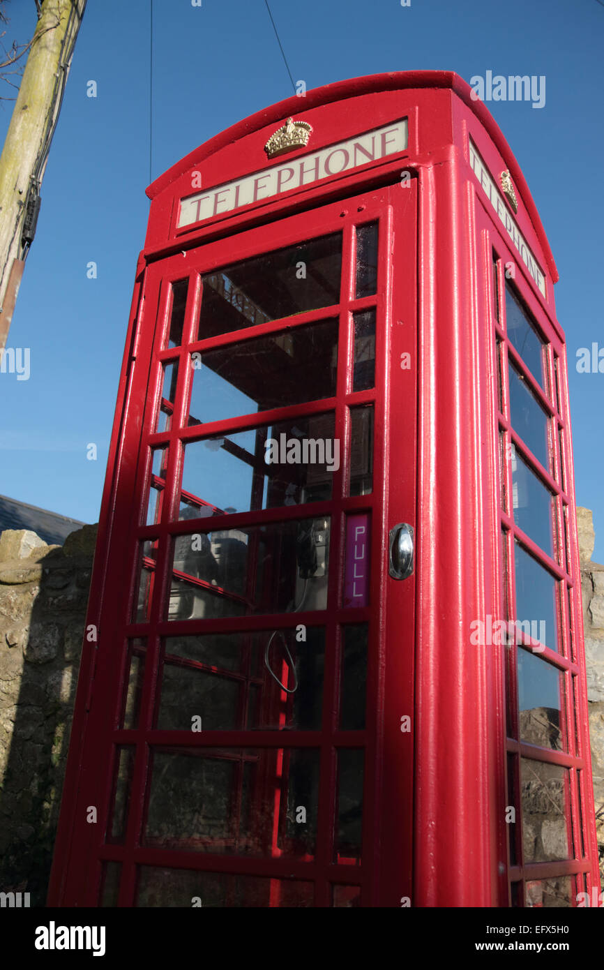 British iconic red telephone box Stock Photo