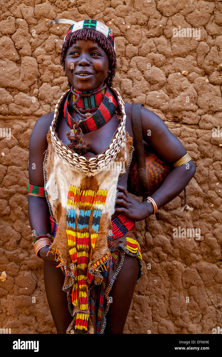Hamar Hamar Tribe Woman Traditional Clothes High Resolution Stock Photography ...