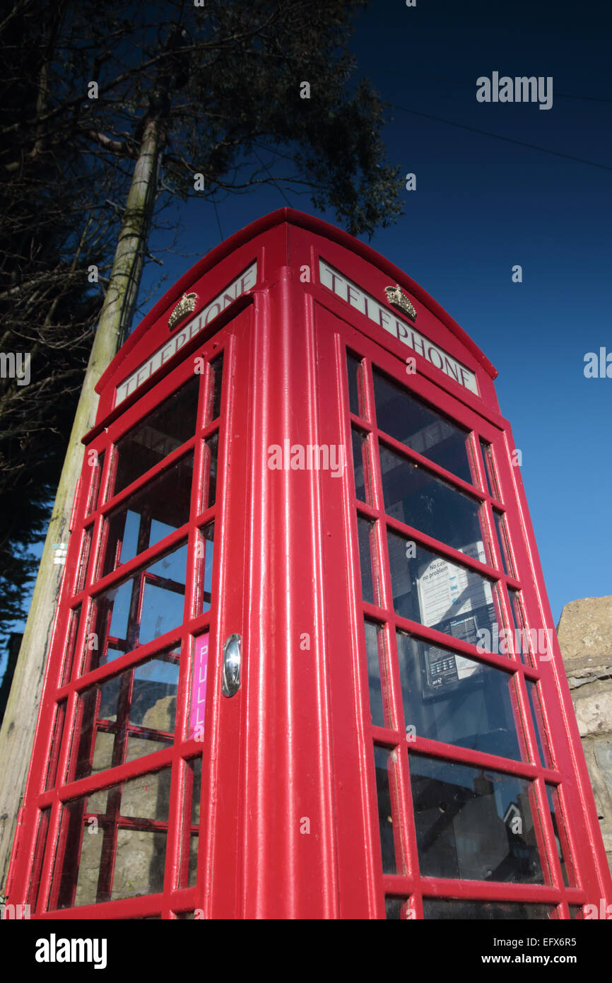 British iconic red telephone box Stock Photo