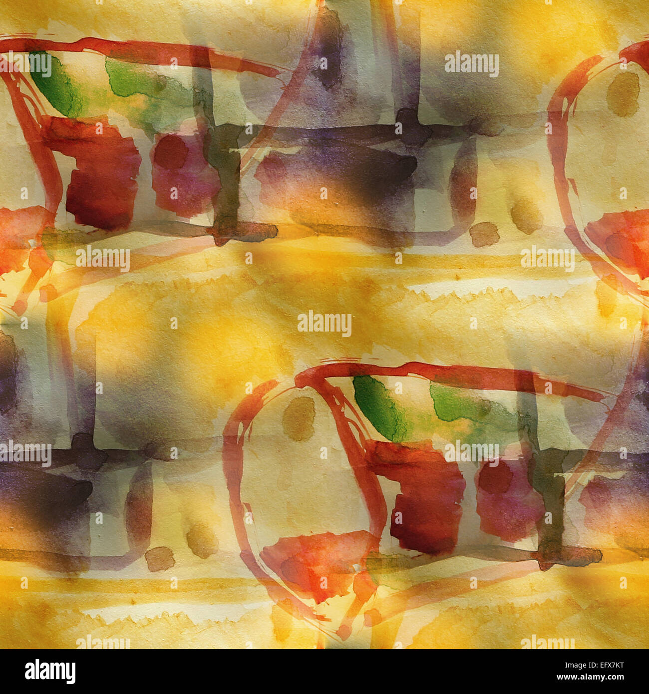 seamless texture watercolor yellow, red Stock Photo - Alamy