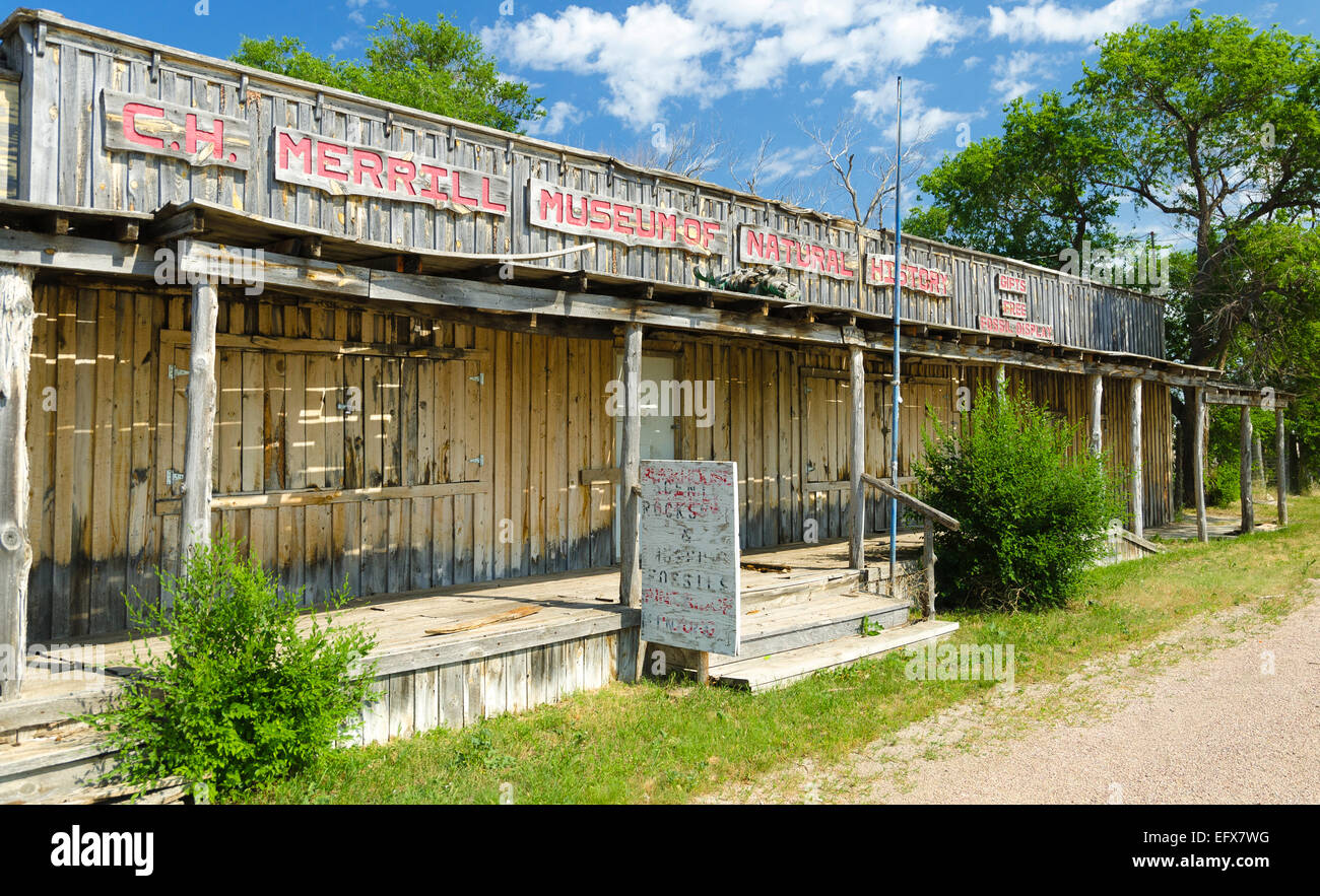 Abandoned museum in this South Dakota ghost town Stock Photo