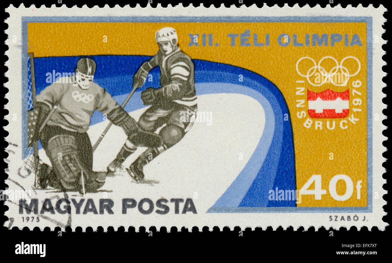 HUNGARY CIRCA 1975 A stamp printed in Hungary from the Winter