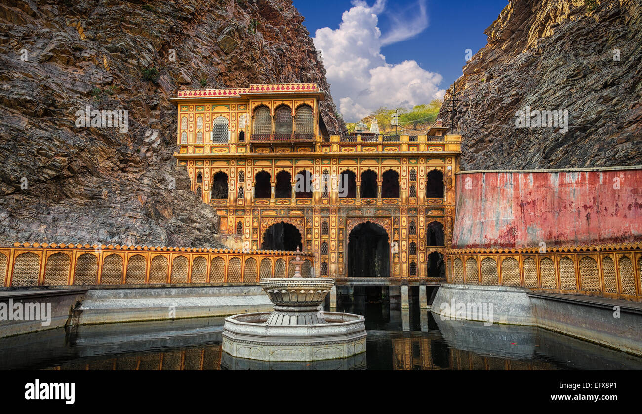 The Galtaji, Monkey Temple, Jaipur. Stock Photo