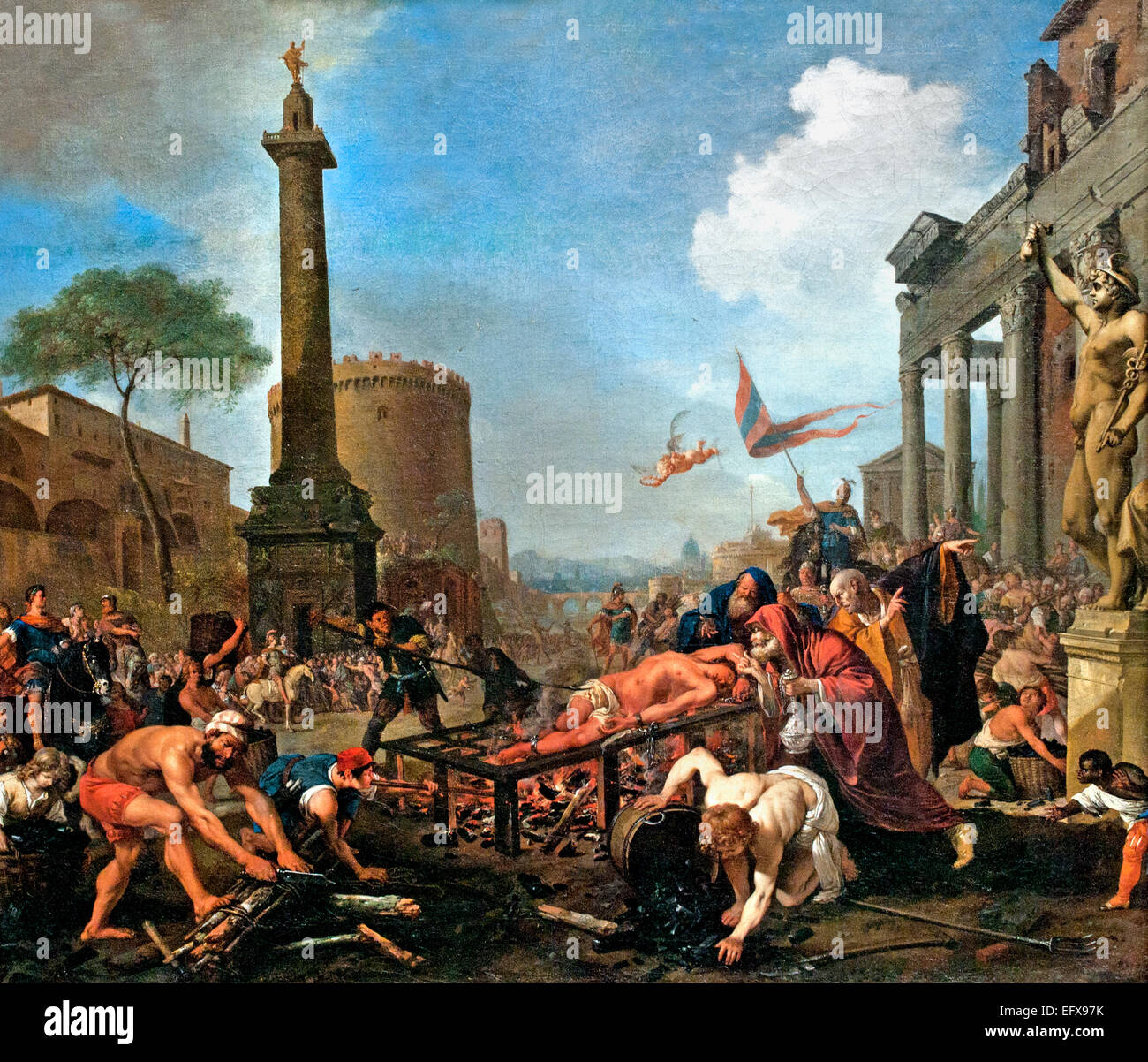 The Martyrdom of Saint Lawrence 1647  Bartholomeus Breenbergh (1598–1657) Dutch Netherlands Stock Photo