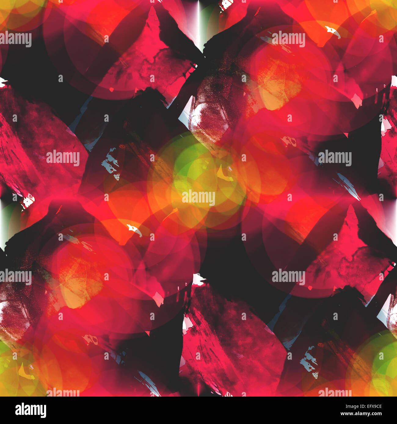 abstract art red, yellow, black seamless watercolor stain Stock Photo ...