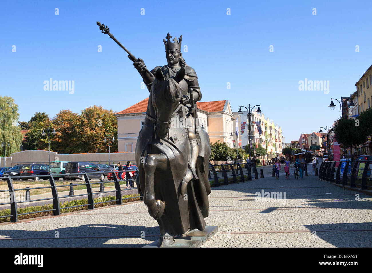 Bronze statue of Casimir IV Jagiellon in Malbork, Poland Stock Photo