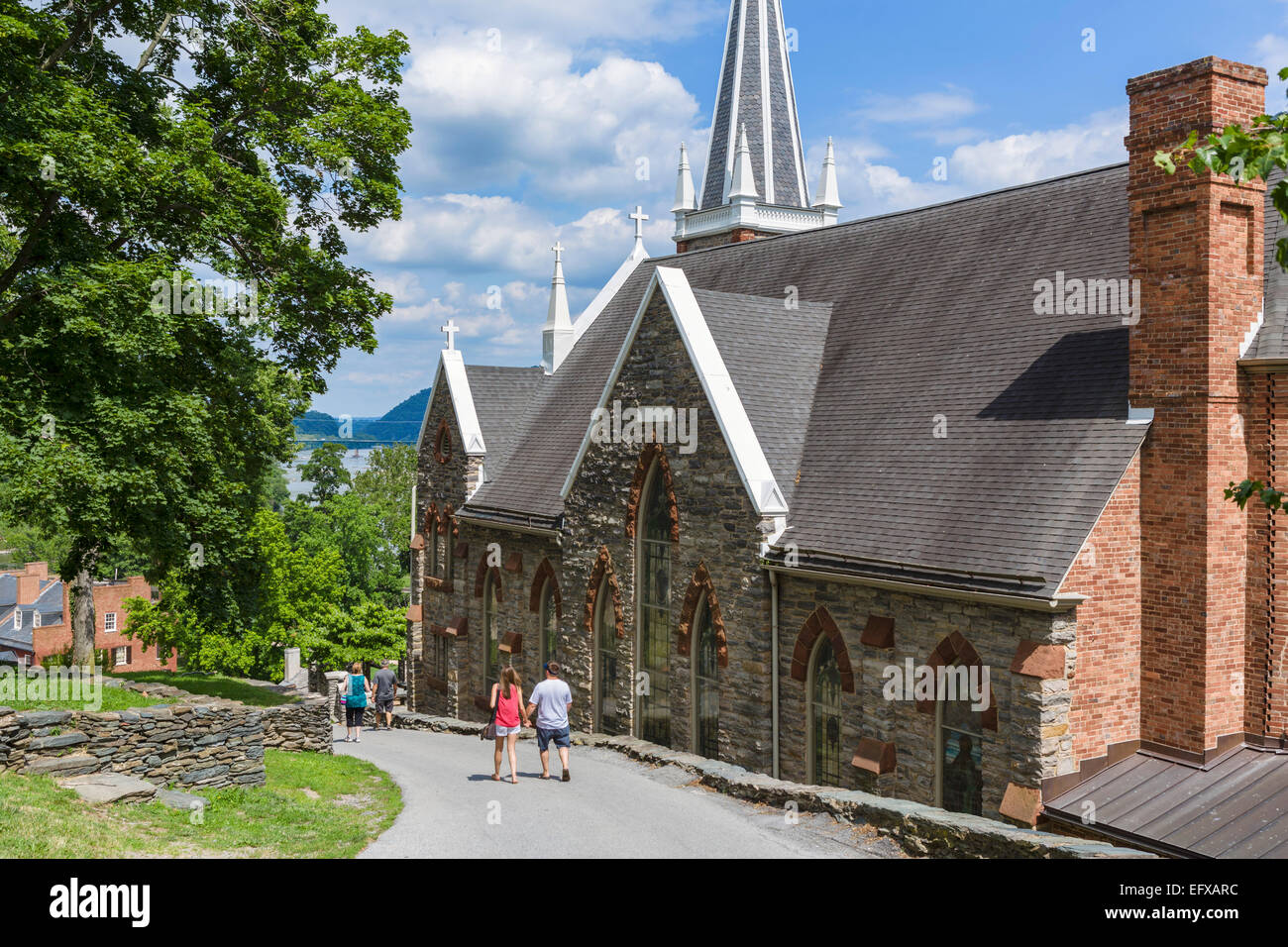 St Peter's Roman Catholic church in historic Harpers Ferry, Harpers Ferry National Historical Park, West Virginia, USA Stock Photo