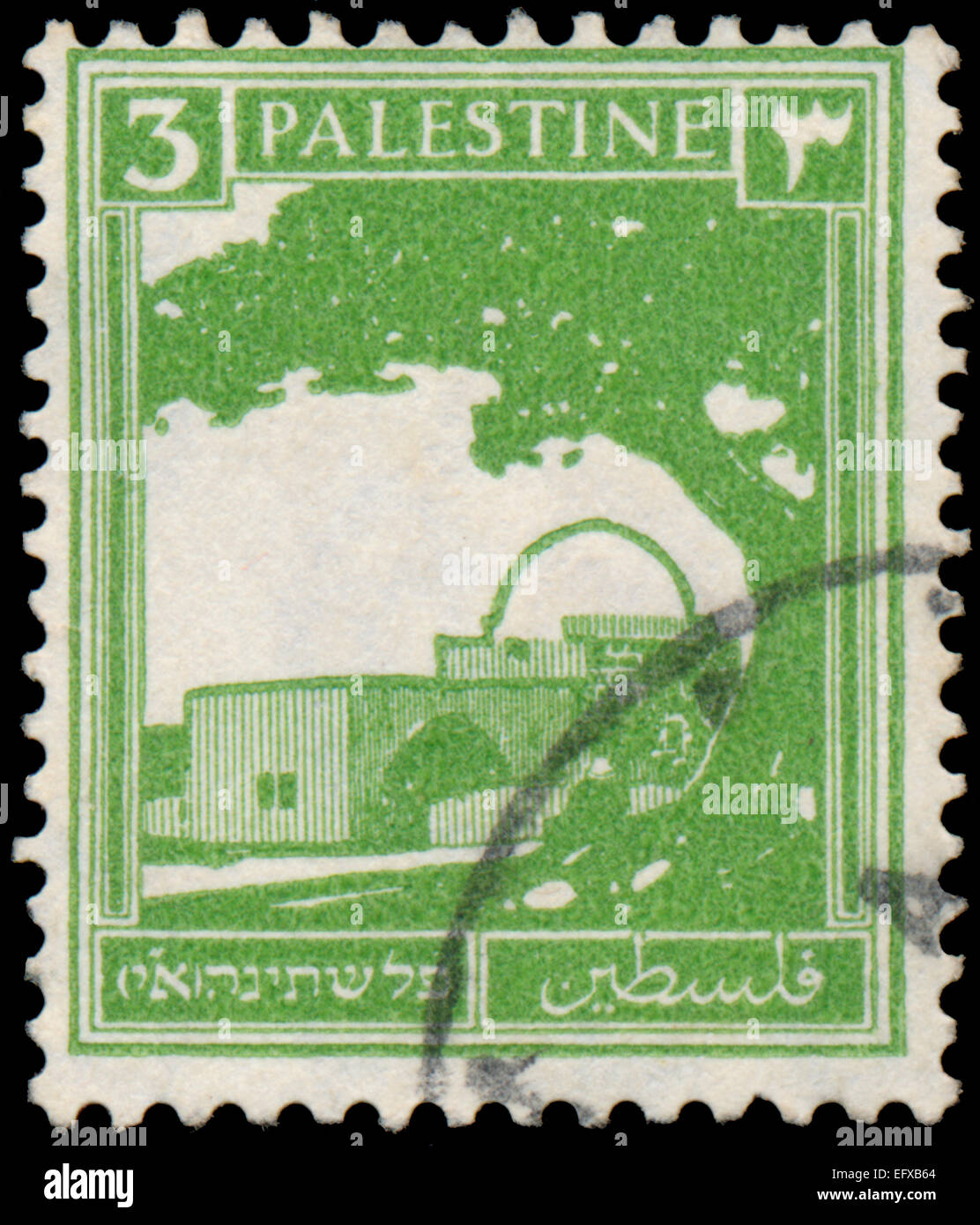 PALESTINE - CIRCA 1927: A stamp printed in Palestine shows Bethlehem