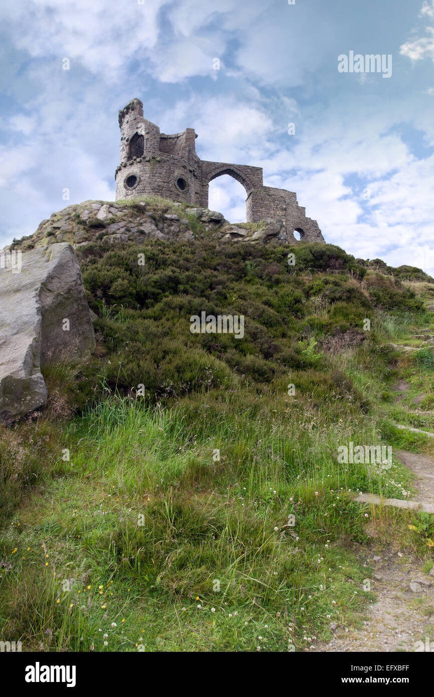 mow cop castle in the Biddulph valley in the county of Staffordshire, England. Stock Photo