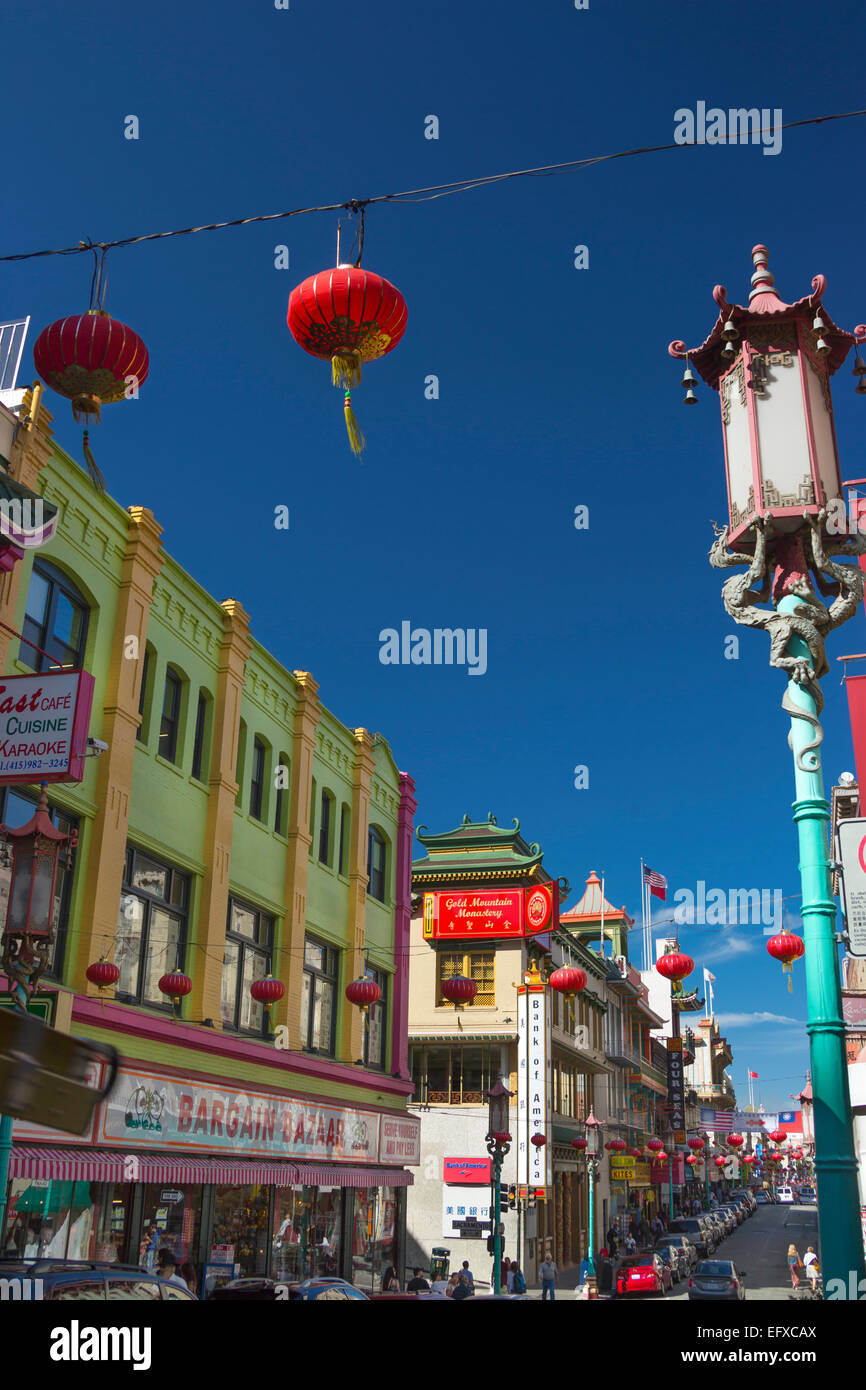 CHINESE LANTERNS STREET LAMPS GRANT AVENUE CHINATOWN SAN FRANCISCO