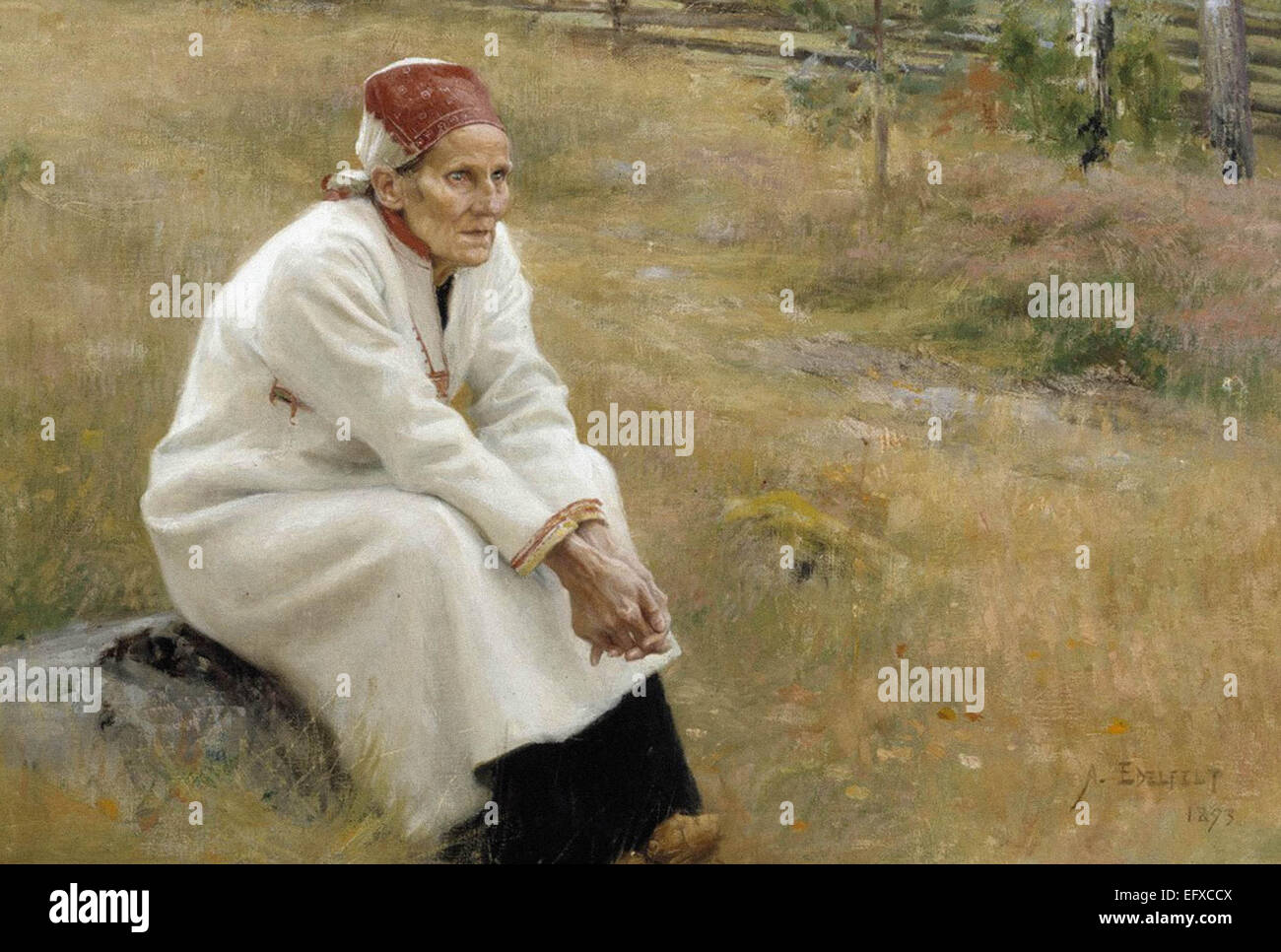 Albert Edelfelt Larin Paraske Stock Photo