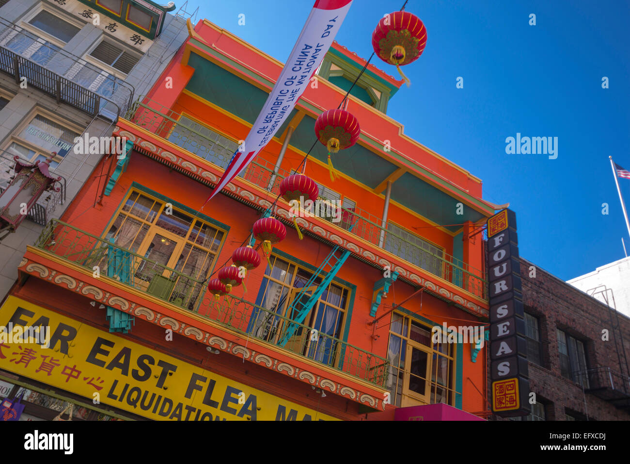CHINESE LANTERNS GRANT AVENUE CHINATOWN SAN FRANCISCO CALIFORNIA USA