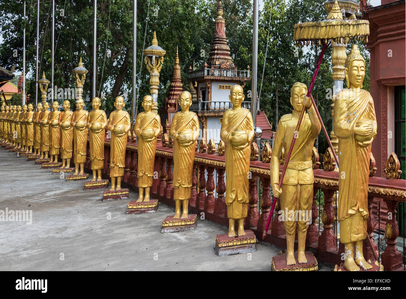 Cambodia, Sihanoukville, Wat Krom, Intra Ngean Pagoda Stock Photo