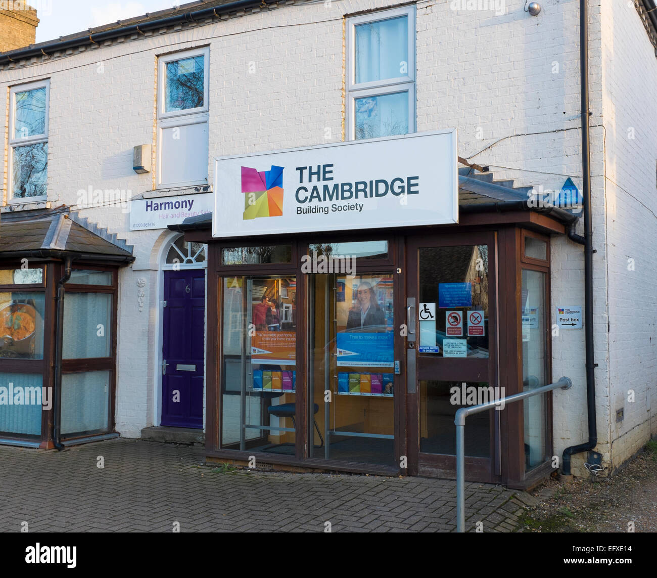 Shop front The Cambridge Building Society High Street Milton Stock Photo