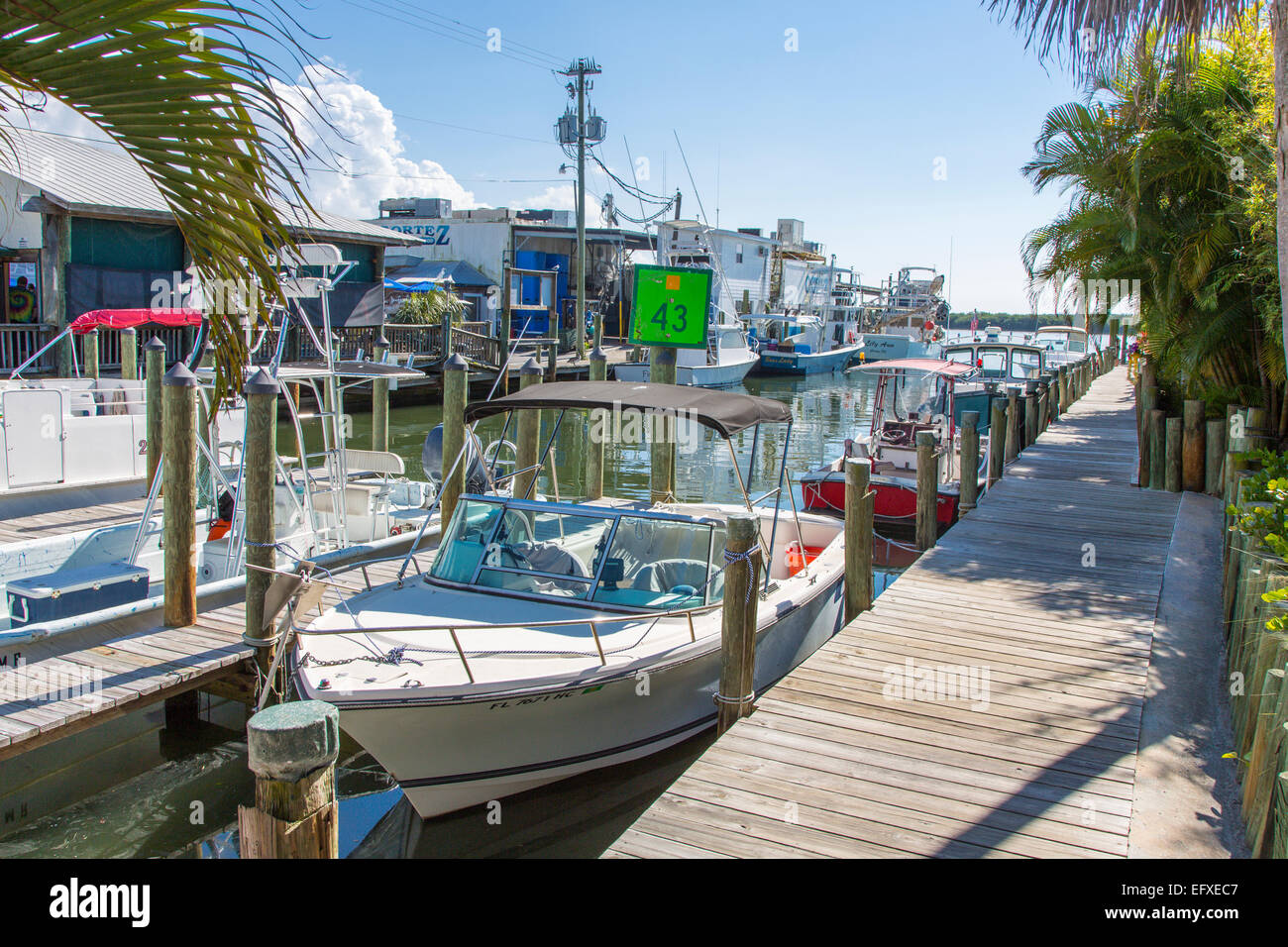 Fishing boats in old historic commercial fishing village of Cortez on