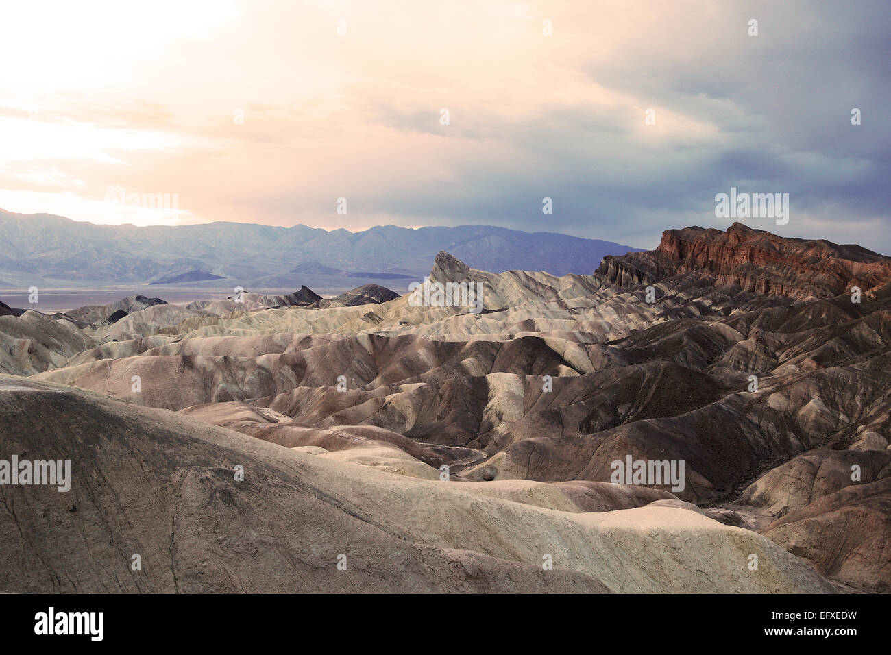 Death Valley, Tal des Todes, Zabriskie Point, USA, Vereinigte Staaten von Amerika Stock Photo