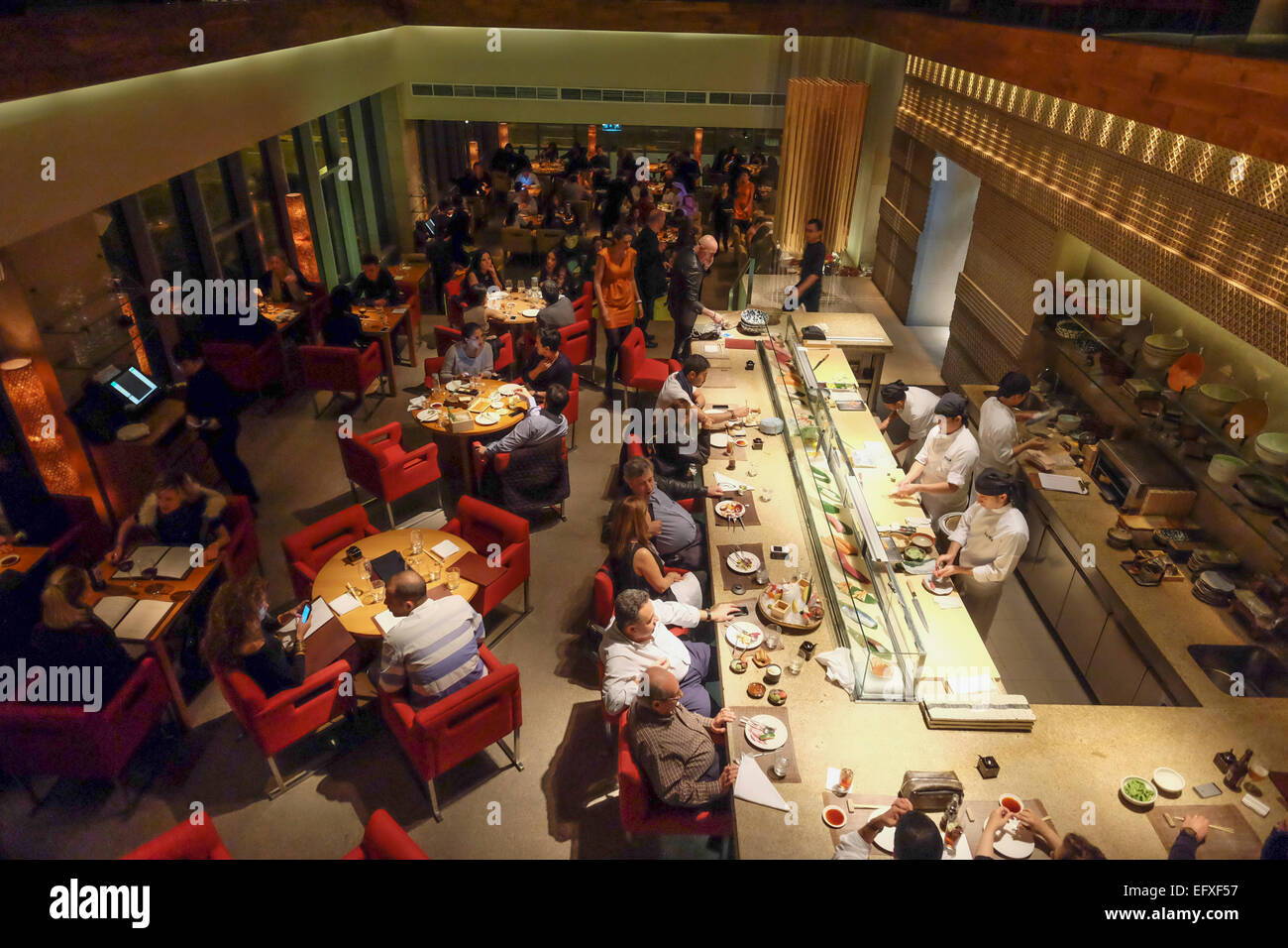 entrance to Zuma Japanese restaurant at The Gate Village adjacent the DIFC  in Dubai United Arab Emirates Stock Photo - Alamy